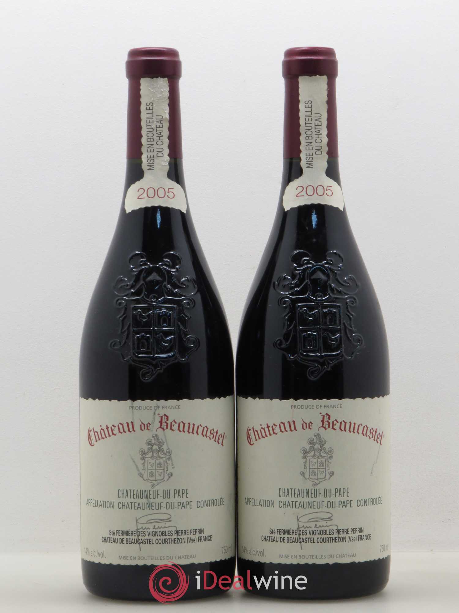 Châteauneuf-du-Pape Château de Beaucastel Famille Perrin 2005 - Lot de 2 bouteilles - 0