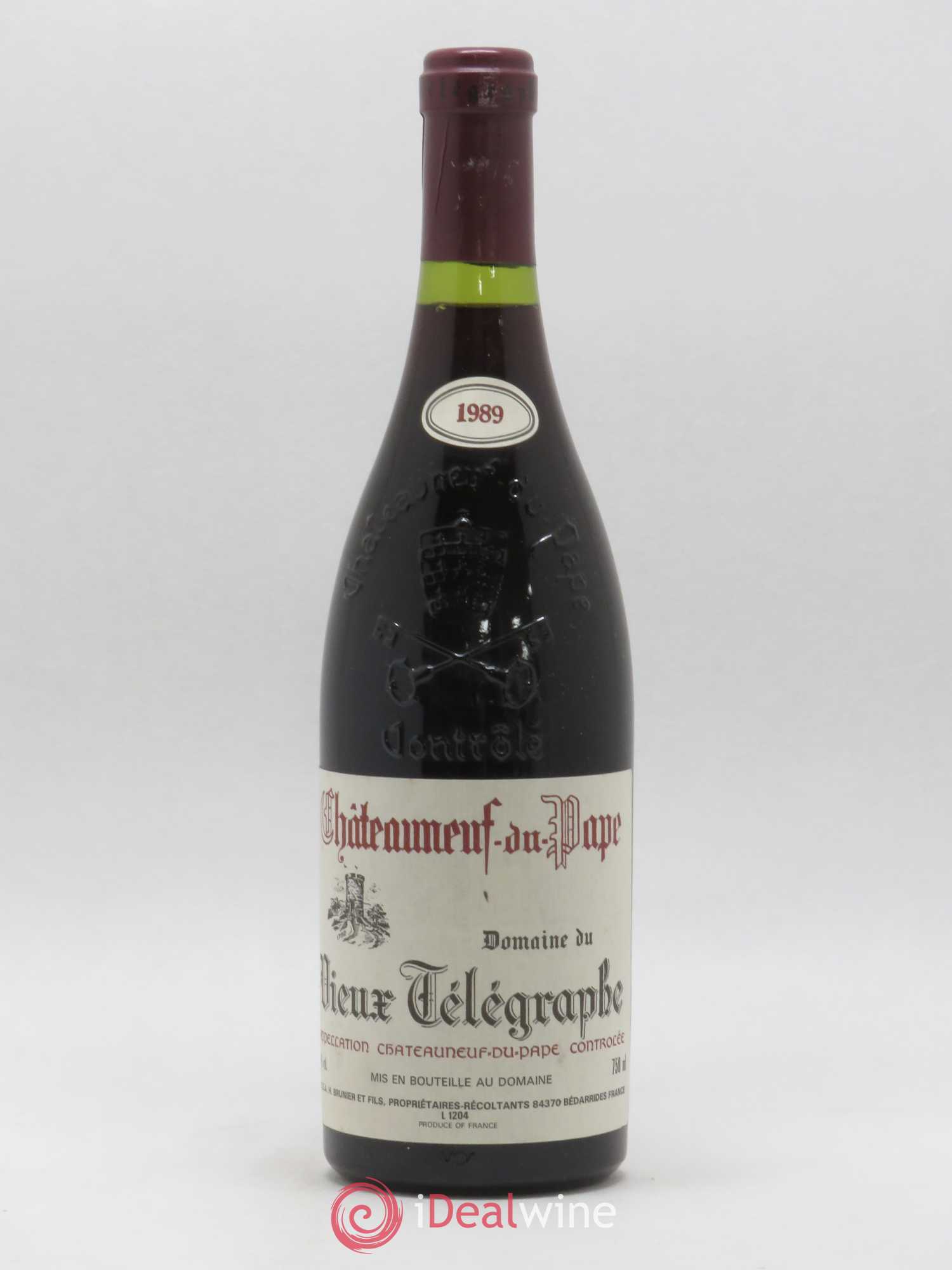 Châteauneuf-du-Pape Vieux Télégraphe (Domaine du) Vignobles Brunier 1989 - Lot de 1 bouteille - 0