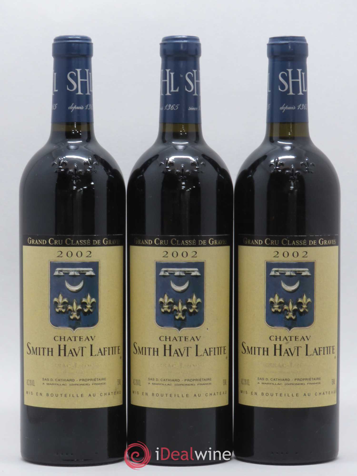 Château Smith Haut Lafitte Cru Classé de Graves 2002 - Lot de 3 bouteilles - 0