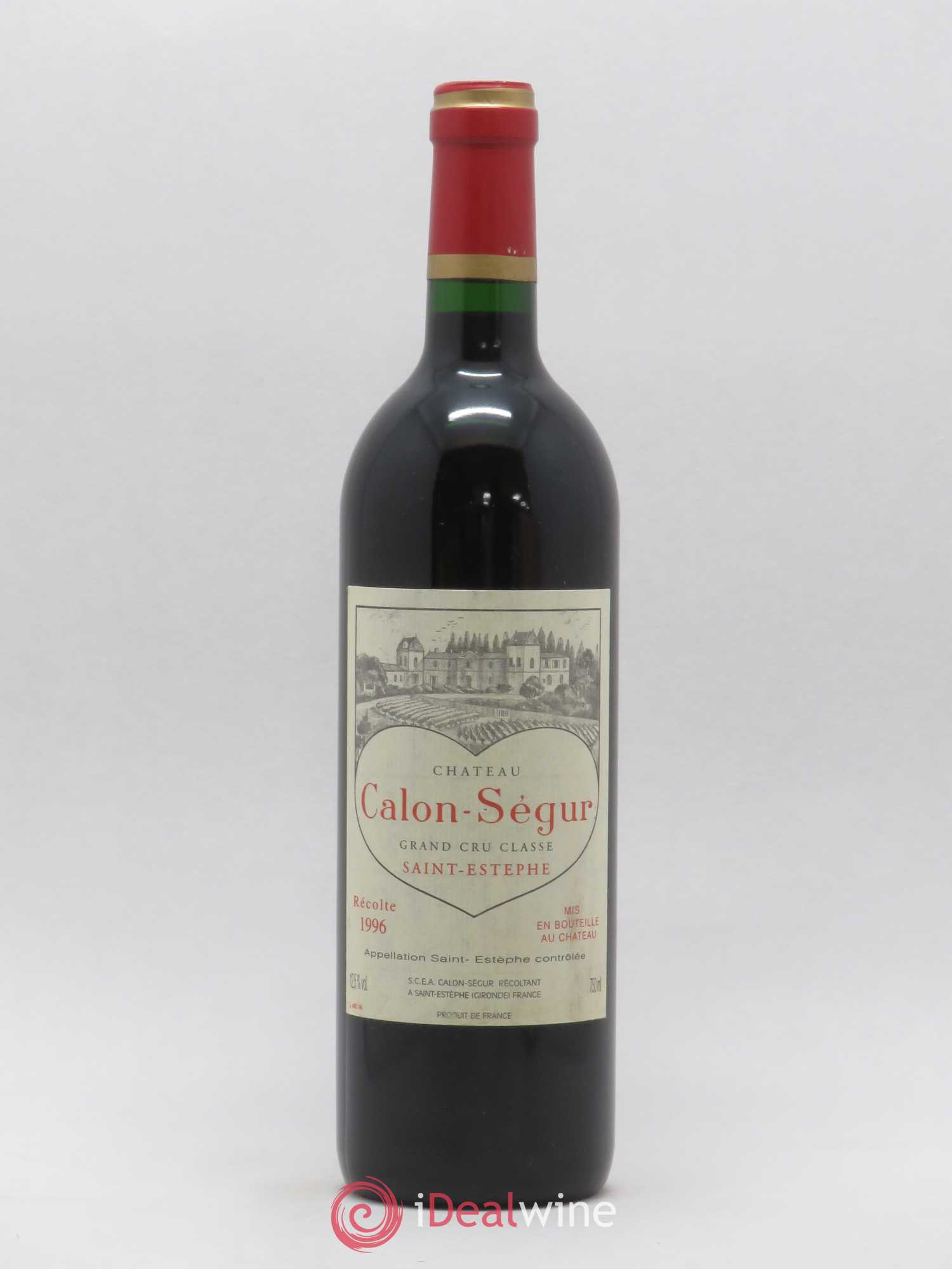 Château Calon Ségur 3ème Grand Cru Classé 1996 - Lot de 1 bouteille - 0