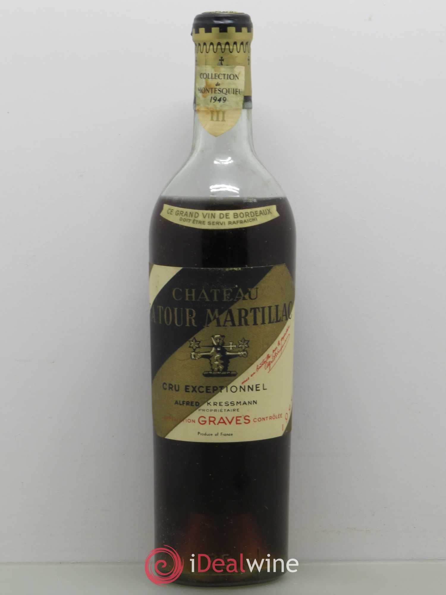 Château Latour-Martillac Cru Classé de Graves (sans prix de réserve) 1944 - Lot de 1 bouteille - 0