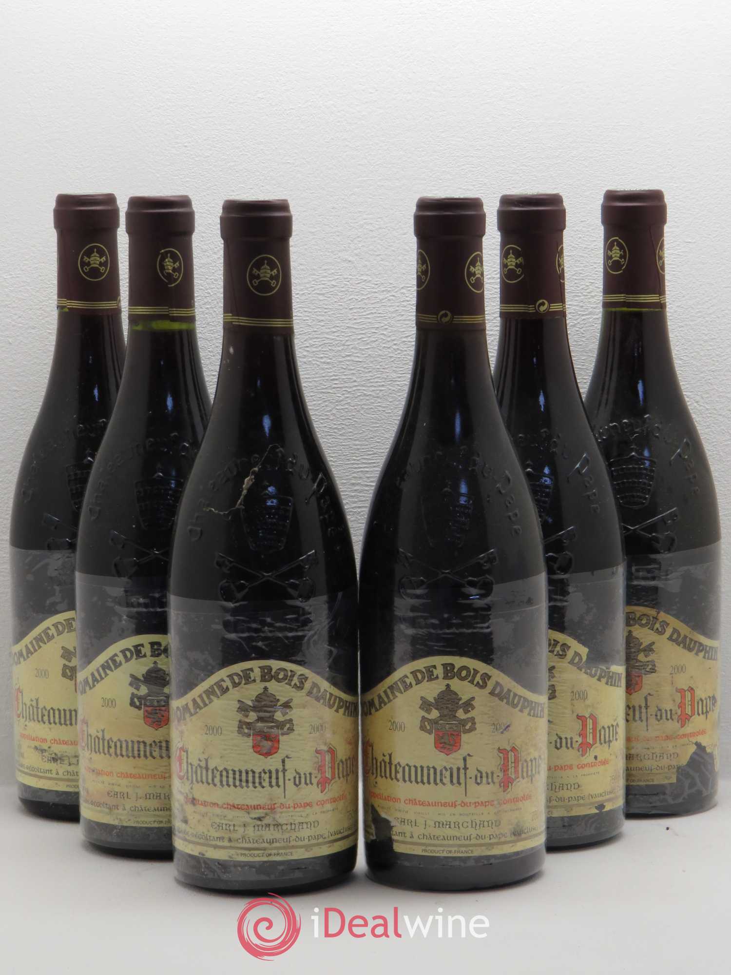 Châteauneuf-du-Pape Domaine Bois Dauphin (sans prix de réserve) 2000 - Posten von 6 Flaschen - 0