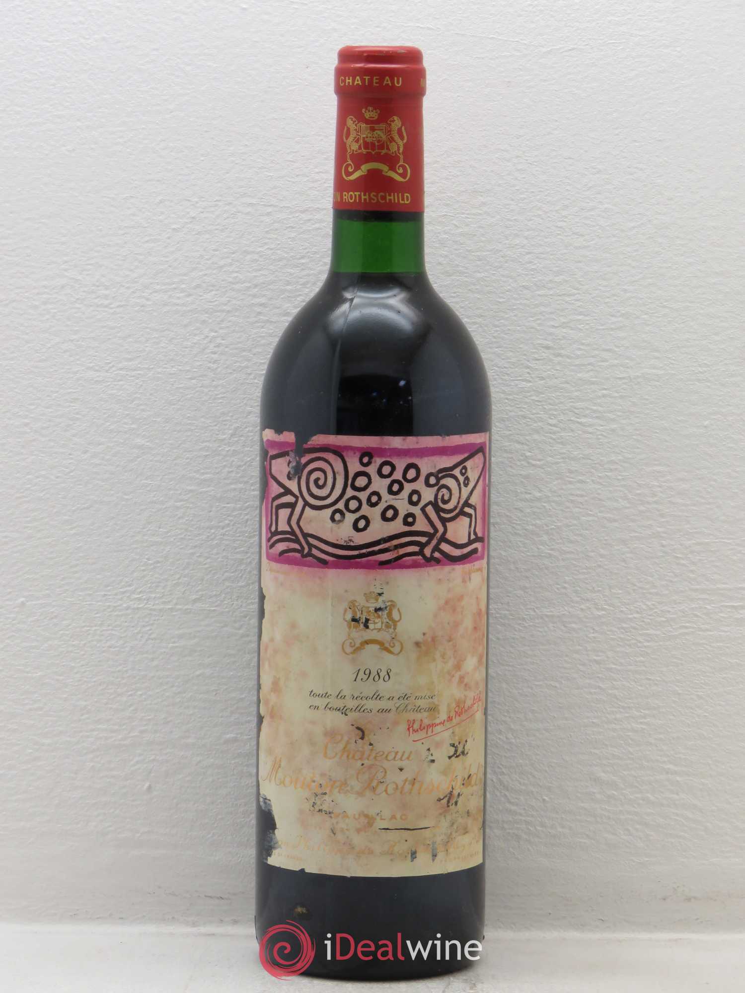 Château Mouton Rothschild 1er Grand Cru Classé (sans prix de réserve) 1988 - Lot de 1 bouteille - 0