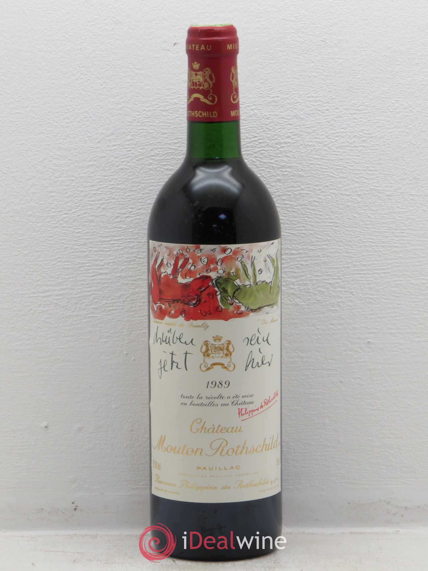 Château Mouton Rothschild 1er Grand Cru Classé (sans prix de réserve) 1989 - Lot de 1 bouteille - 0