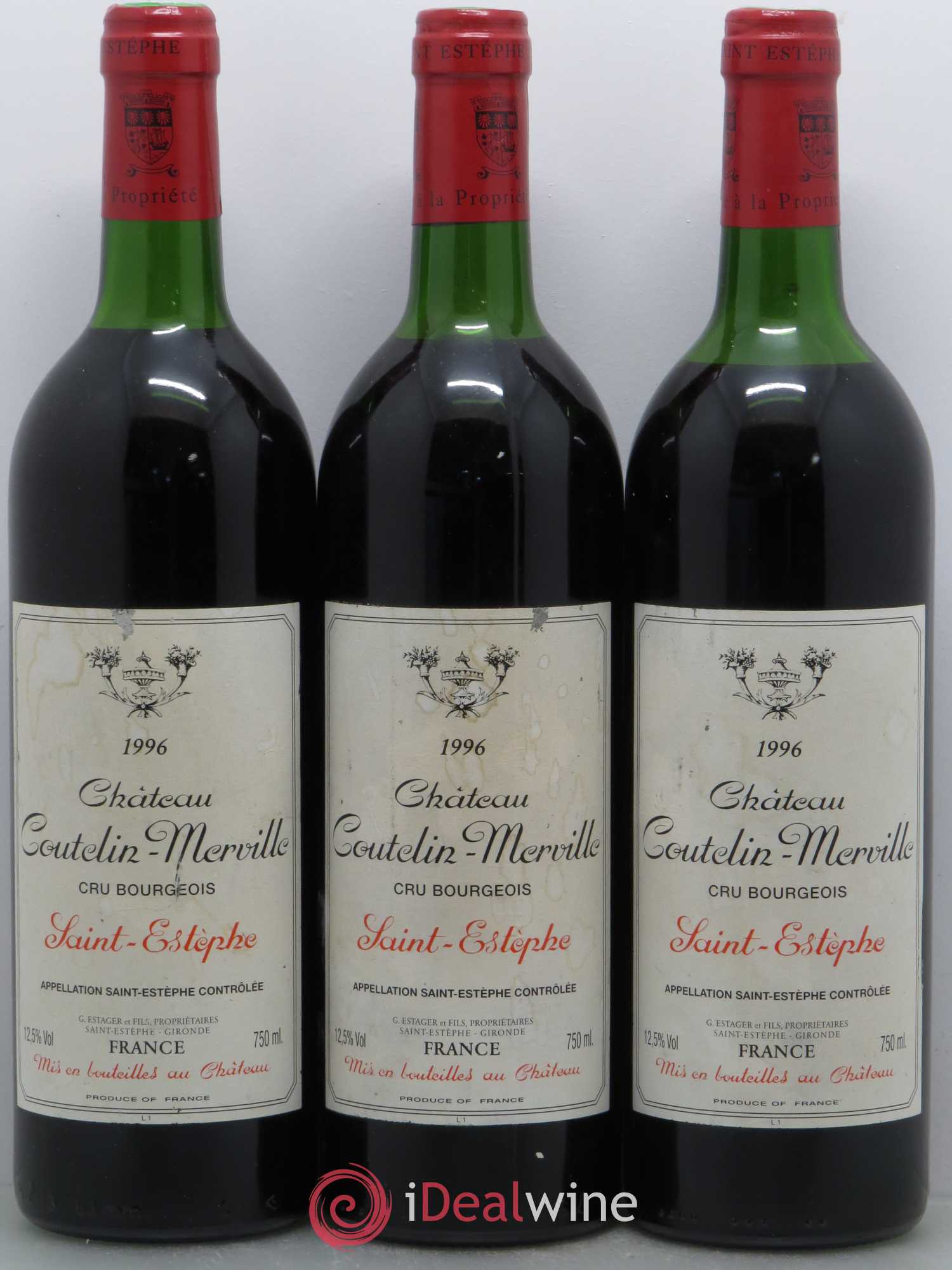 Château Coutelin-Merville Cru Bourgeois (sans prix de réserve) 1996 - Lot de 6 bouteilles - 2