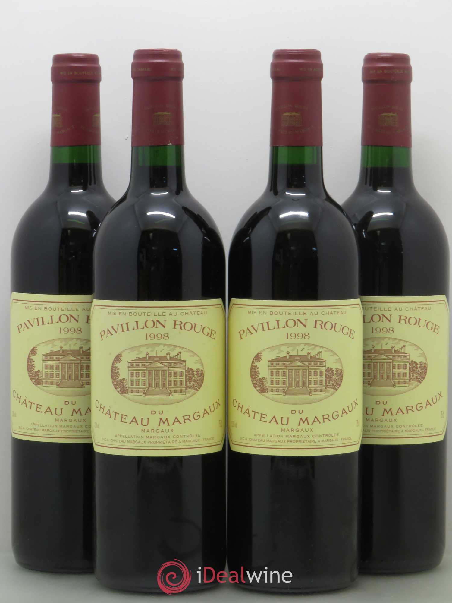 Pavillon Rouge du Château Margaux Second Vin (sans prix de réserve) 1998 - Lot de 4 bouteilles - 0