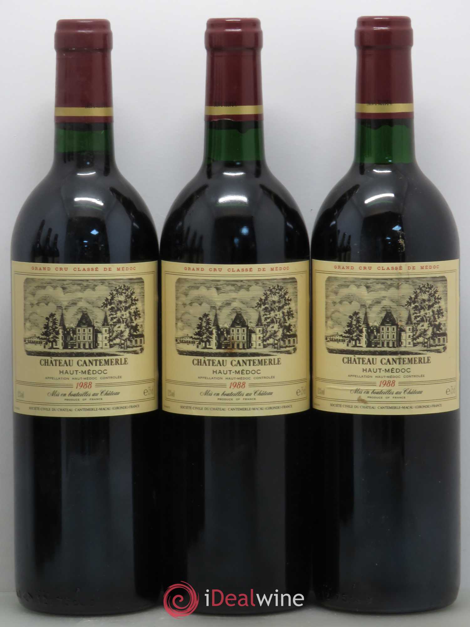 Château Cantemerle 5ème Grand Cru Classé (sans prix de réserve) 1988 - Lot de 6 bouteilles - 1