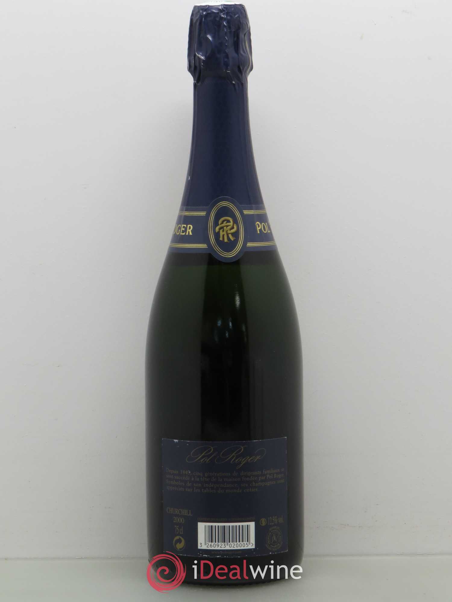 Cuvée Winston Churchill Pol Roger (sans prix de réserve) 2000 - Lot de 1 bouteille - 1