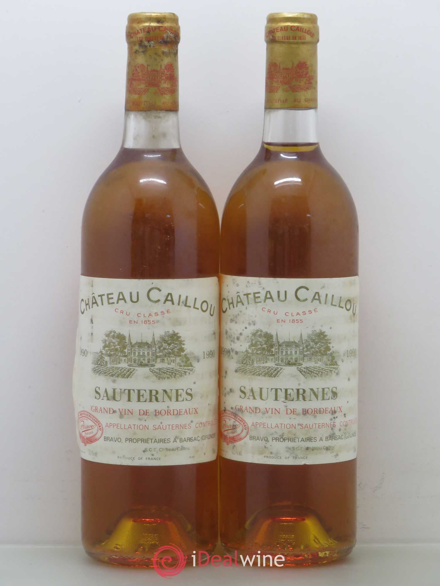 Château Caillou 2ème Grand Cru Classé (senza prezzo di riserva) 1990 - Lotto di 2 bottiglie - 0