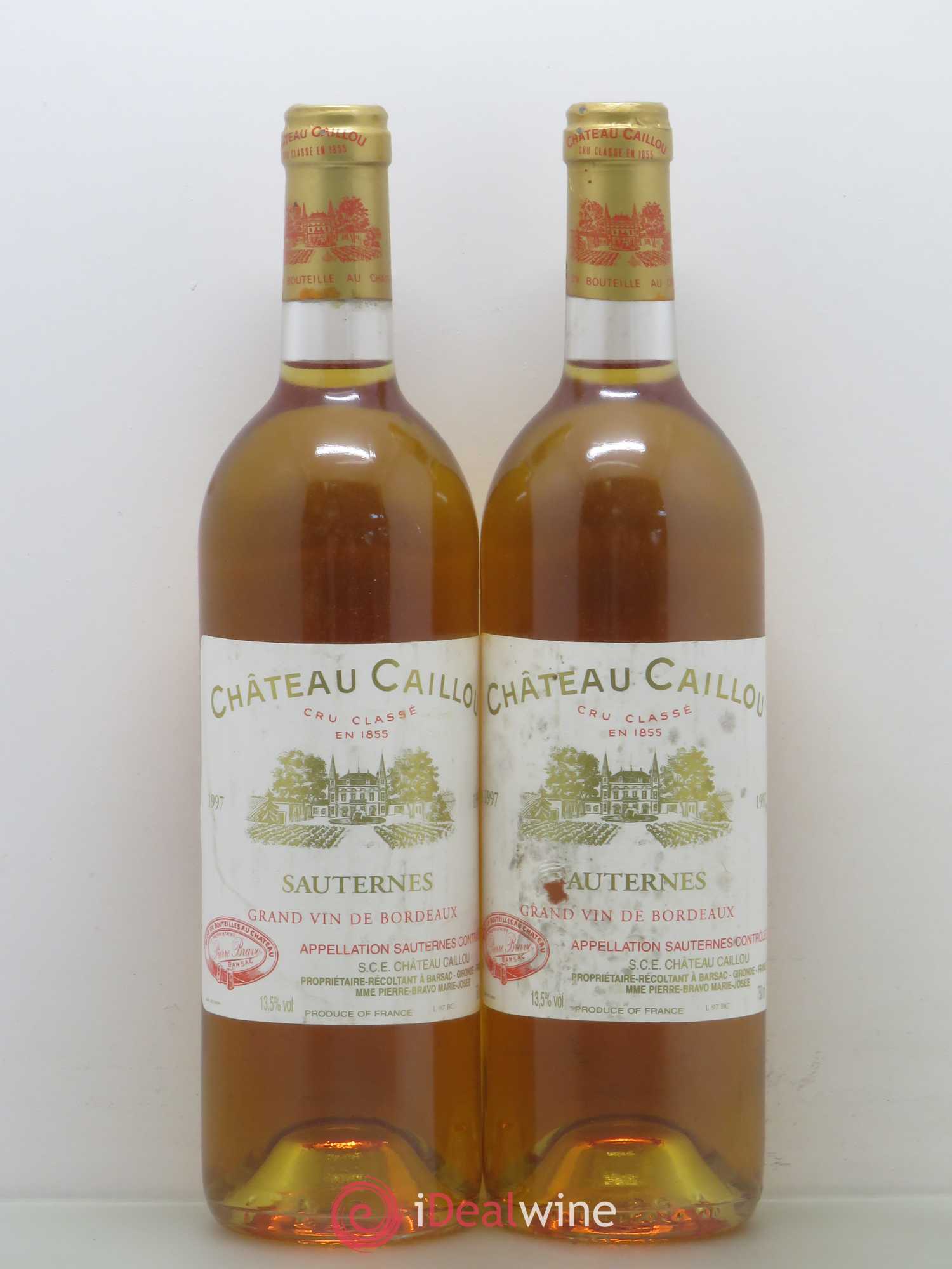 Château Caillou 2ème Grand Cru Classé (senza prezzo di riserva) 1997 - Lotto di 5 bottiglie - 2