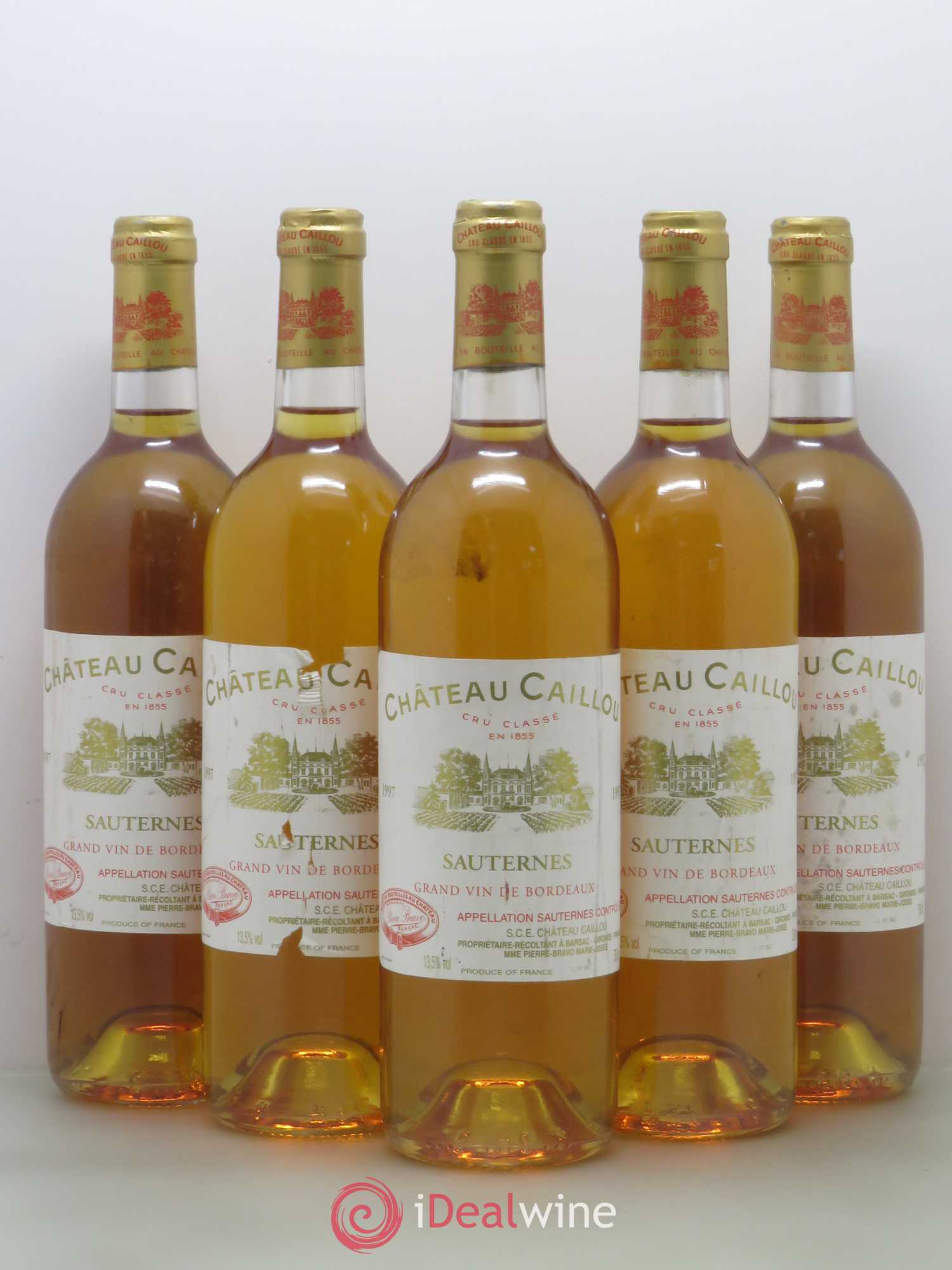 Château Caillou 2ème Grand Cru Classé (senza prezzo di riserva) 1997 - Lotto di 5 bottiglie - 0