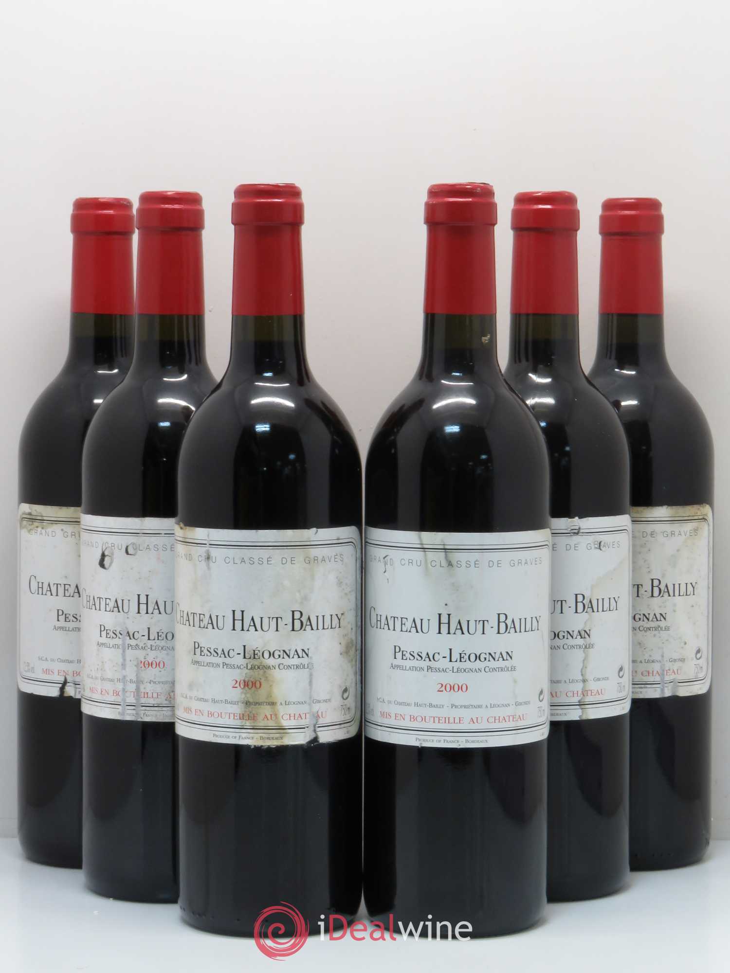 Château Haut-Bailly Cru Classé de Graves (sans prix de réserve) 2000 - Lot de 6 bouteilles - 0