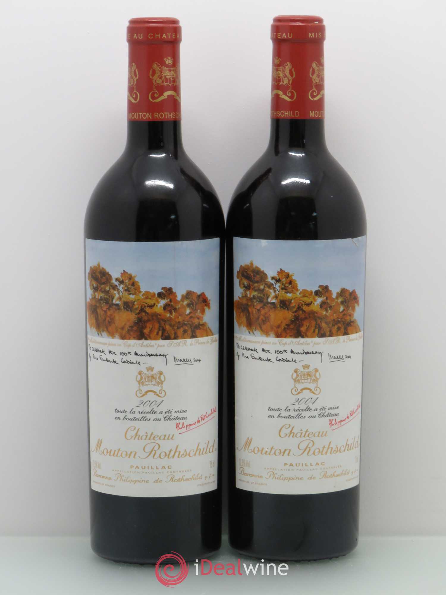 Château Mouton Rothschild 1er Grand Cru Classé 2004 - Lot de 2 bouteilles - 0