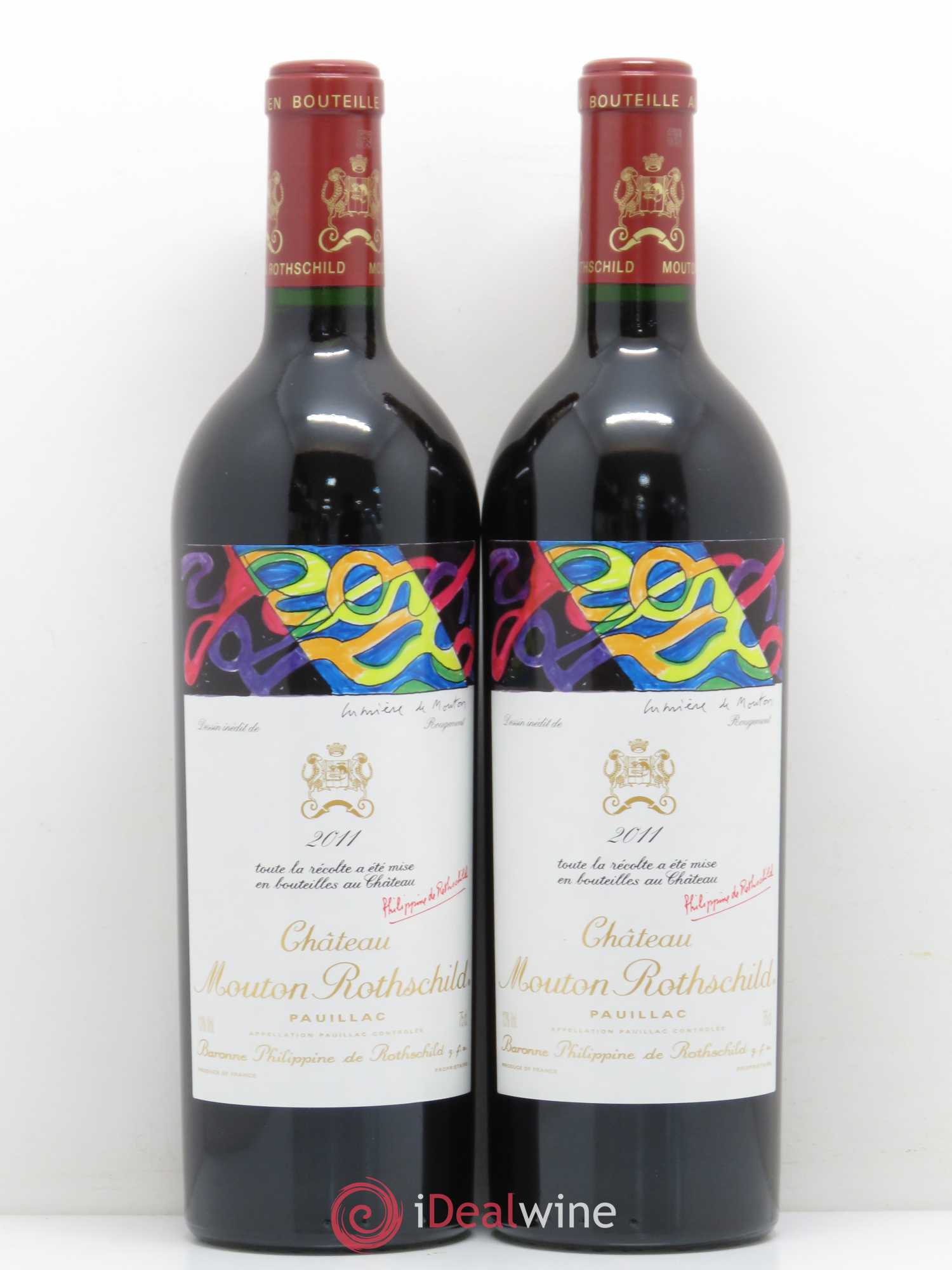 Château Mouton Rothschild 1er Grand Cru Classé 2011 - Lot de 2 bouteilles - 0