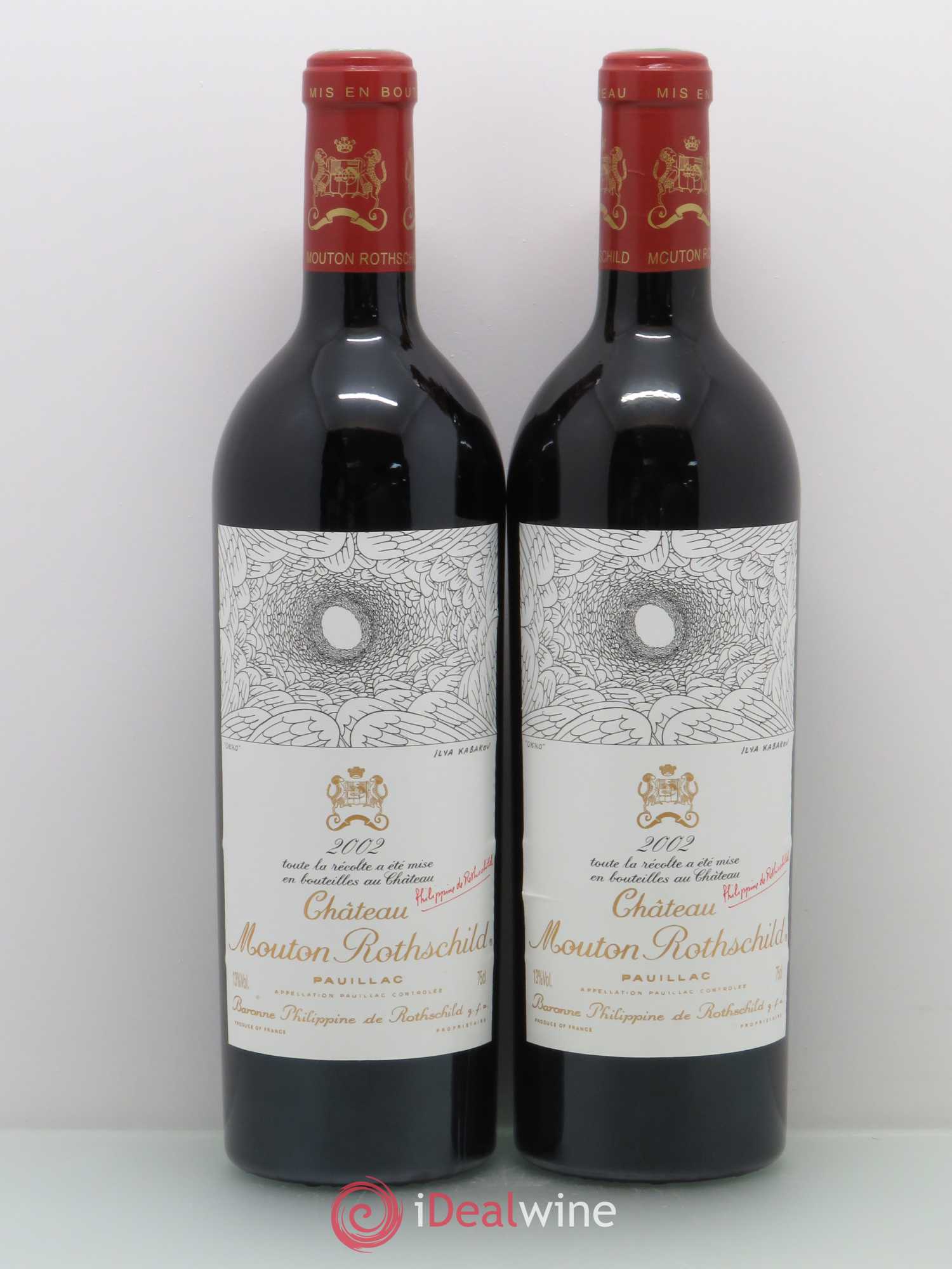 Château Mouton Rothschild 1er Grand Cru Classé (sans prix de réserve) 2002 - Lot de 2 bouteilles - 0