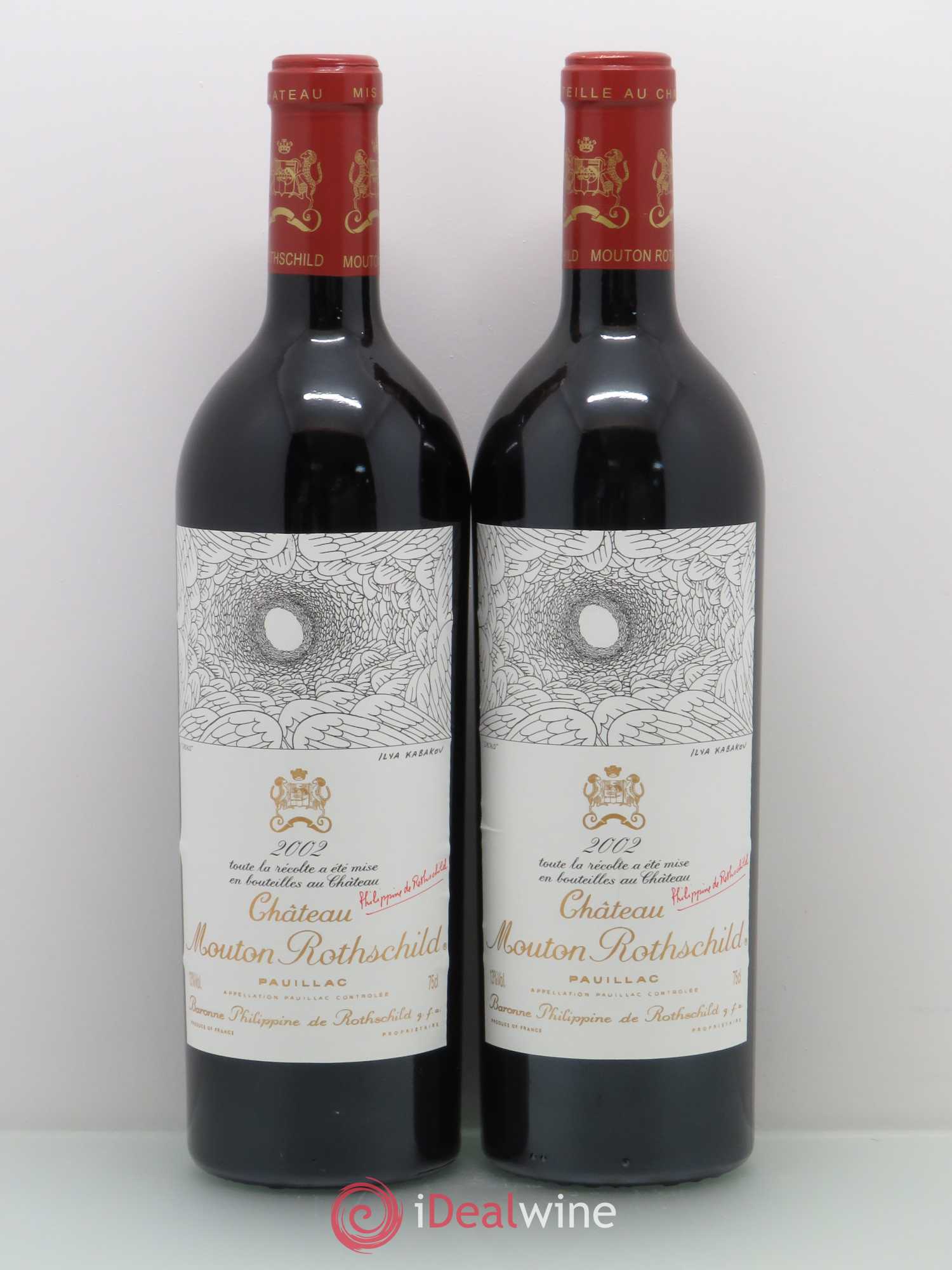 Château Mouton Rothschild 1er Grand Cru Classé (sans prix de réserve) 2002 - Lot de 2 bouteilles - 0
