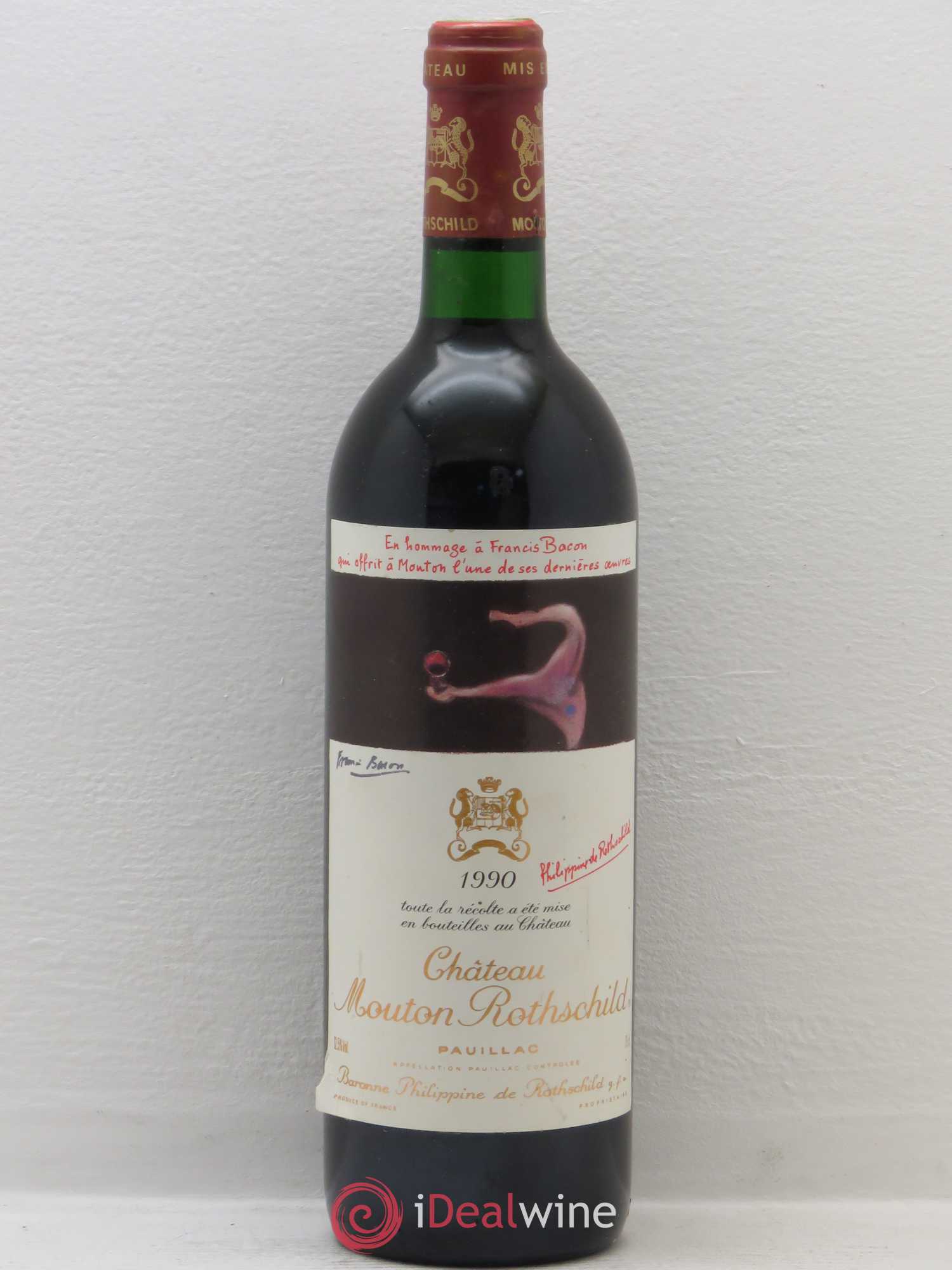 Château Mouton Rothschild 1er Grand Cru Classé (sans prix de réserve) 1990 - Lot de 1 bouteille - 0