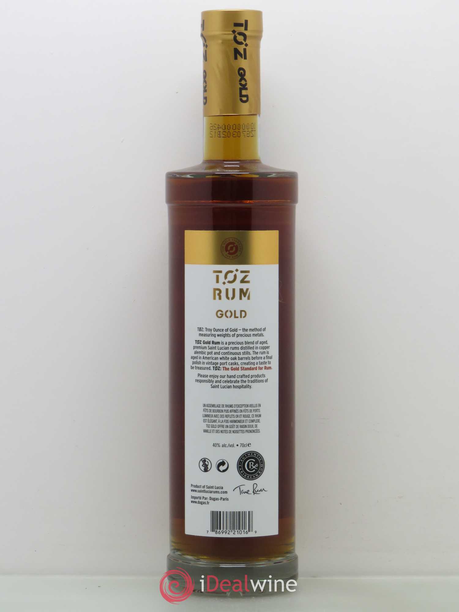 Rhum Sainte Lucie Toz Gold Ste Lucie Distillers Group (sans prix de réserve) - Posten von 1 Flasche - 1