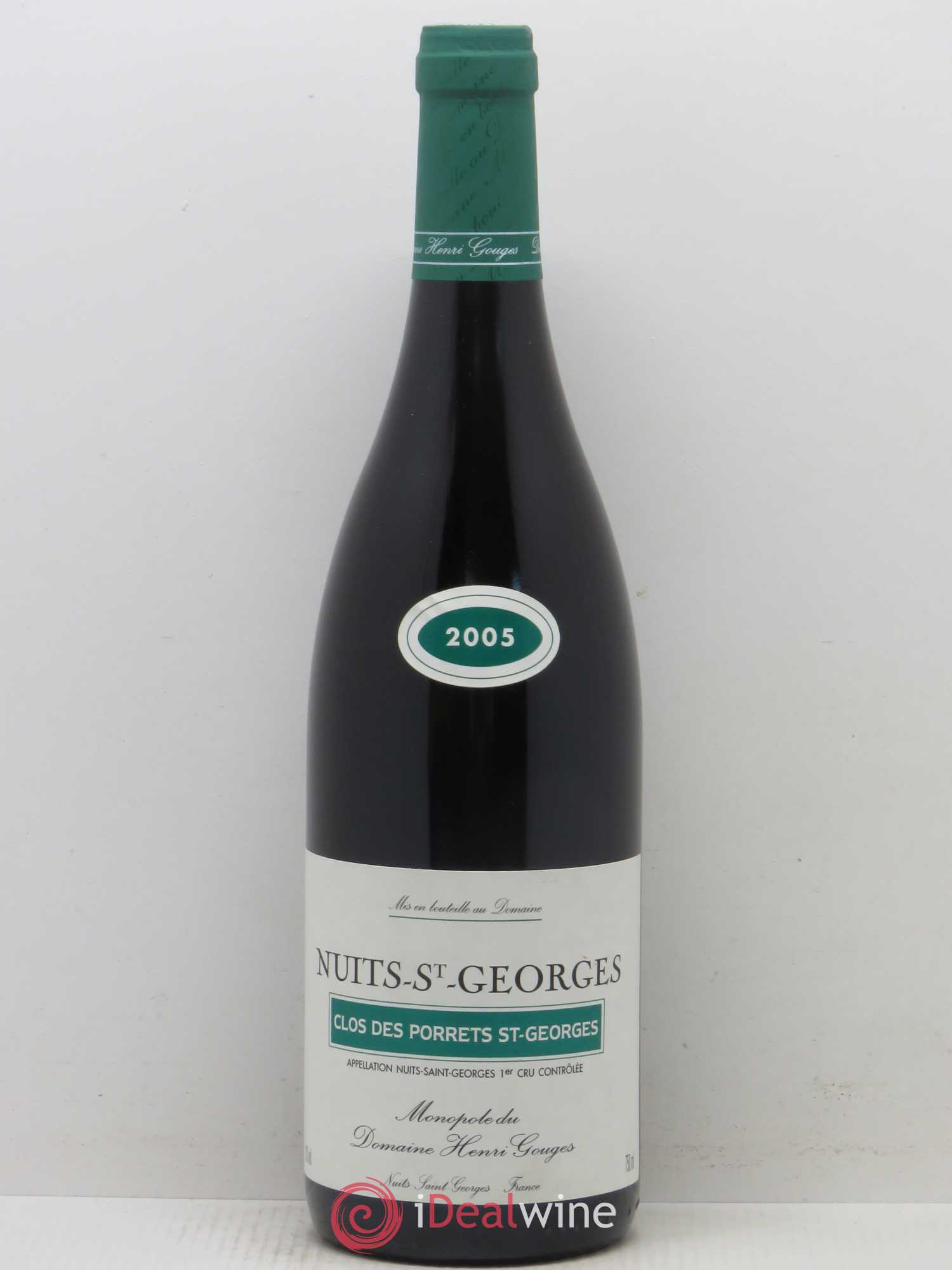 Nuits-Saint-Georges 1er Cru Clos des Porrets St Georges Henri Gouges 2005 - Lot de 1 bouteille - 0