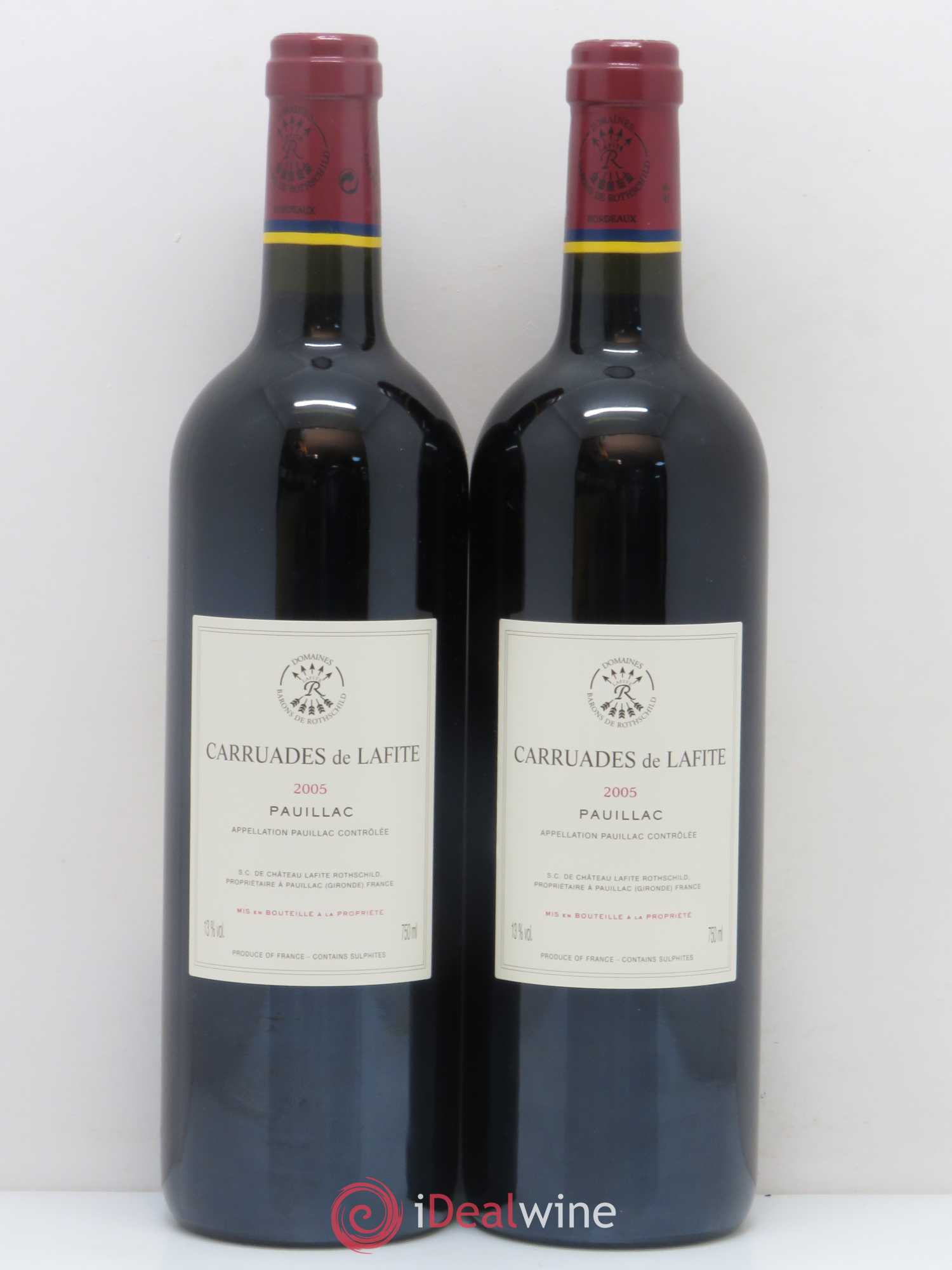 Carruades de Lafite Rothschild Second Vin (sans prix de réserve) 2005 - Lot de 2 bouteilles - 1