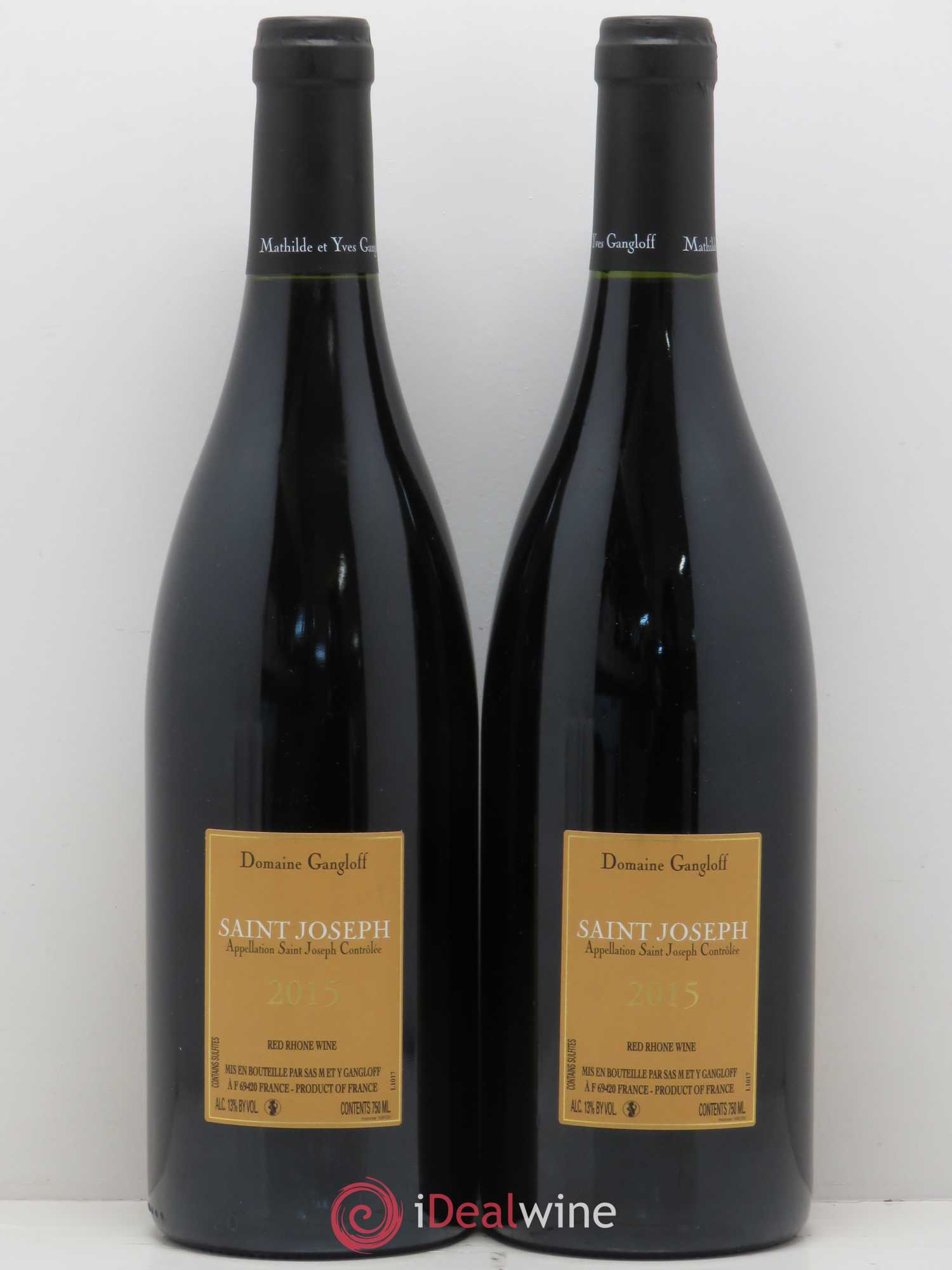 Saint-Joseph Gangloff (Domaine) (sans prix de réserve) 2015 - Lot de 2 bouteilles - 1