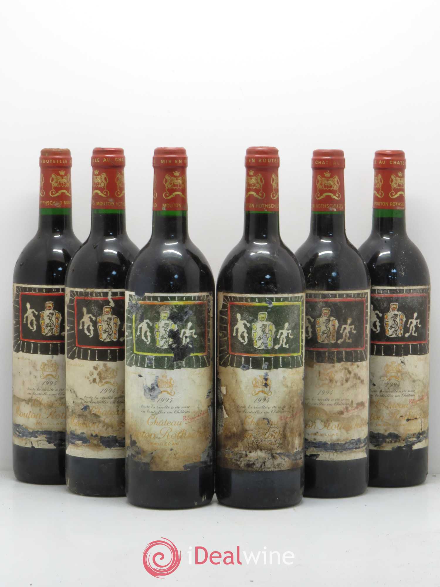 Château Mouton Rothschild 1er Grand Cru Classé 1994 - Lot de 6 bouteilles - 0
