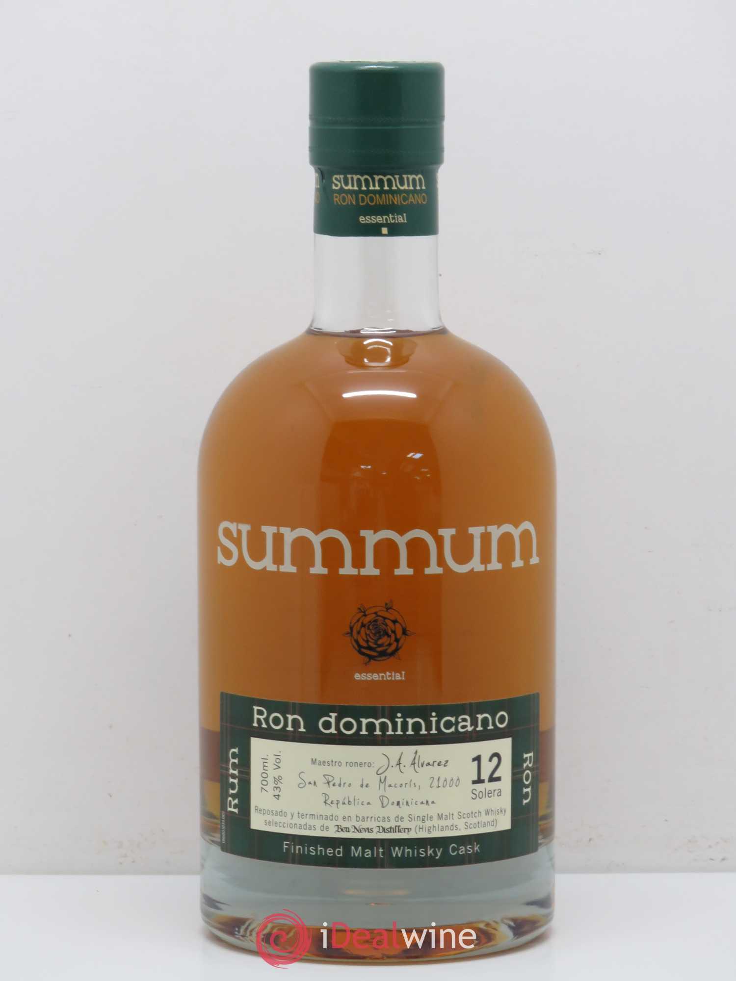 Rhum Rum Summum Whisky Cask 12 ans d'age JA Alvarez - Lotto di 1 bottiglia - 0