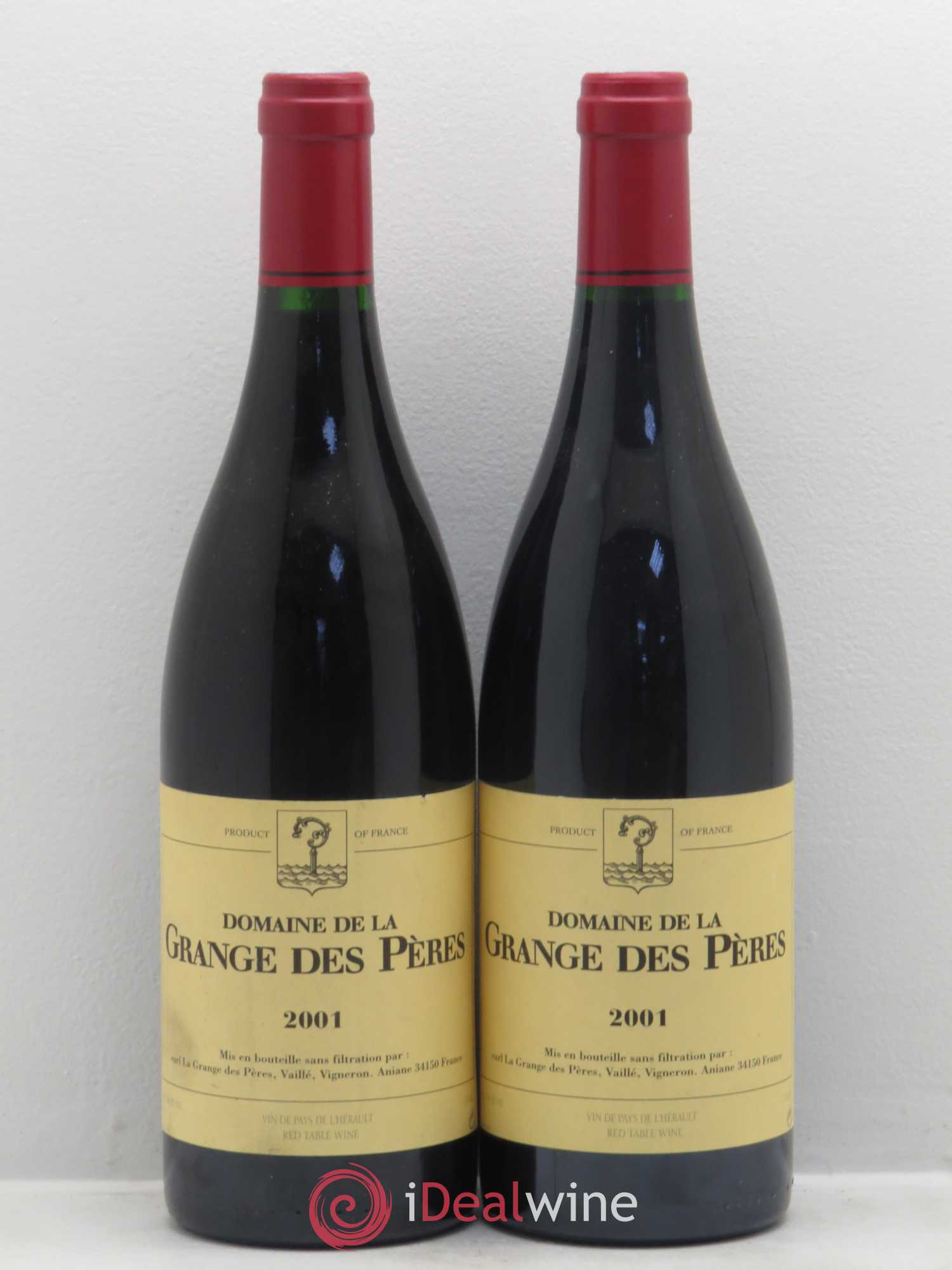Pays d'Hérault Grange des Pères Laurent Vaillé 2001 - Lot de 2 bouteilles - 0