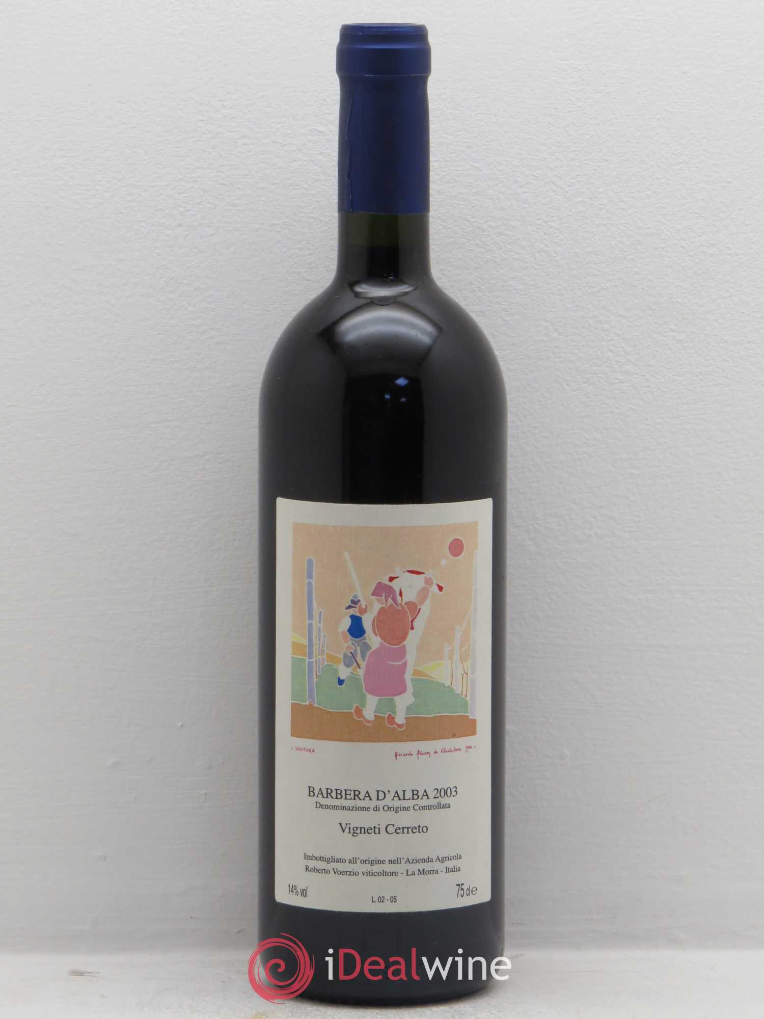 Barbera d'Alba DOC Vignetti Cerretto Roberto Voerzio 2003 - Posten von 1 Flasche - 0