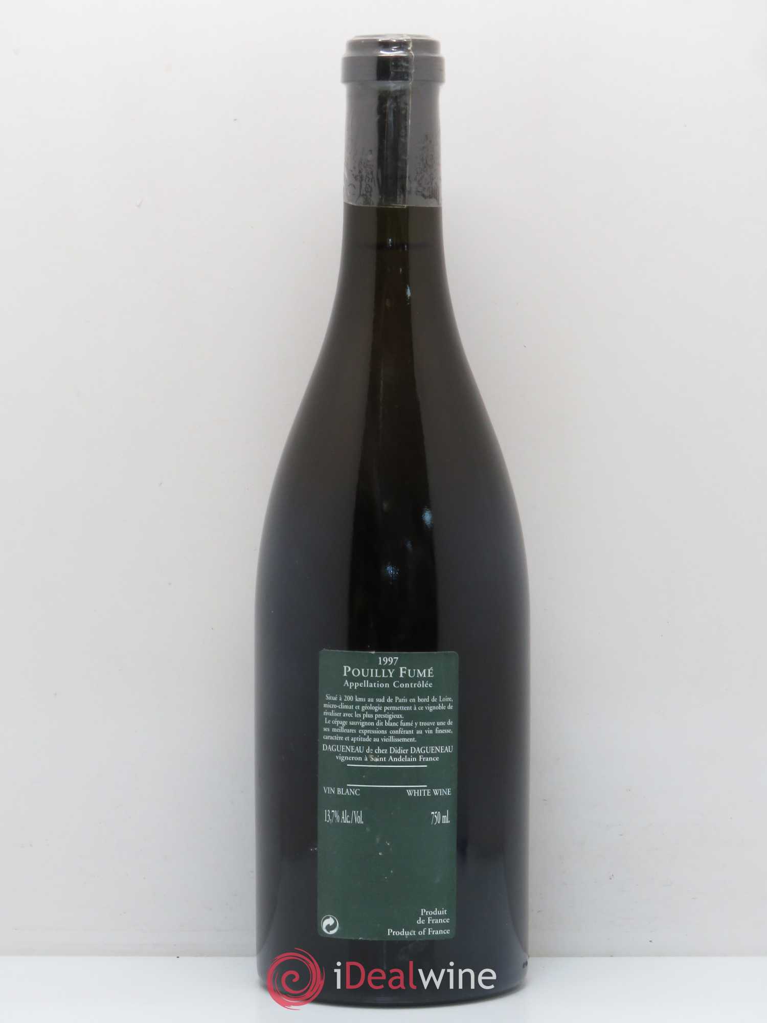 Vin de France (anciennement Pouilly-Fumé) Silex Dagueneau (Domaine Didier - Louis-Benjamin) 1997 - Lot de 1 bouteille - 1