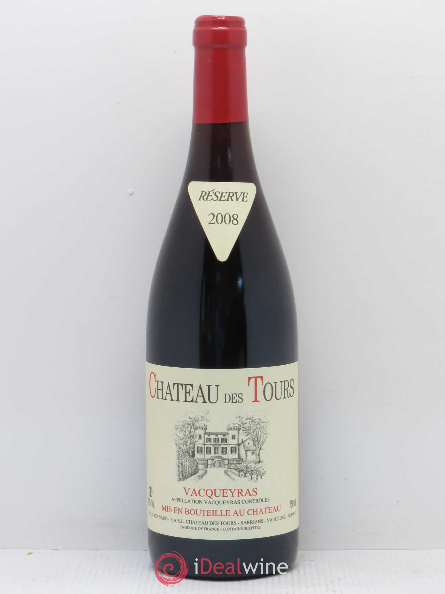 Vacqueyras Château des Tours Emmanuel Reynaud 2008 - Lot de 1 bouteille - 0