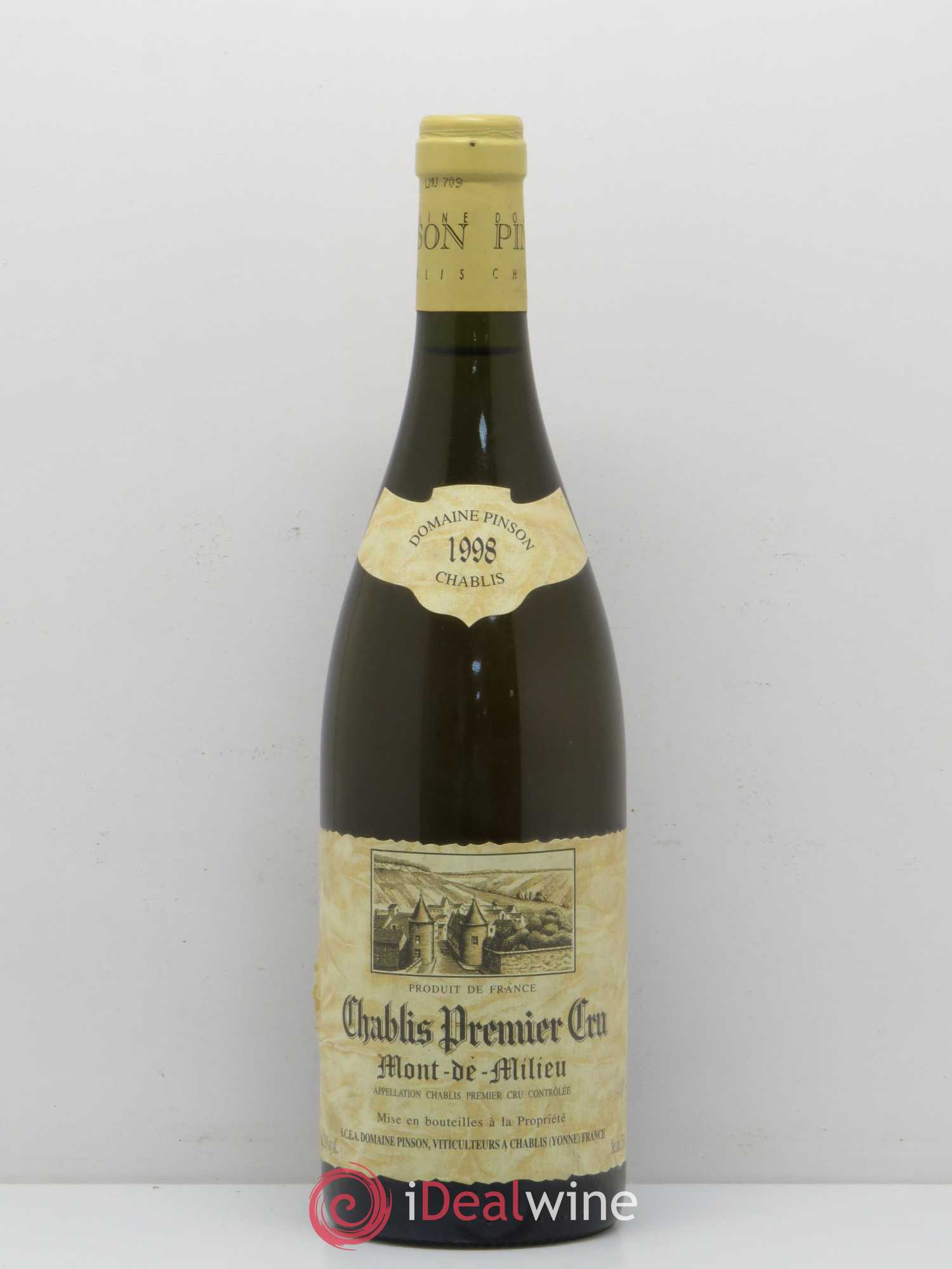 Chablis 1er Cru Mont de Milieu Pinson Frères (Domaine) 1998 - Lot de 1 bouteille - 0
