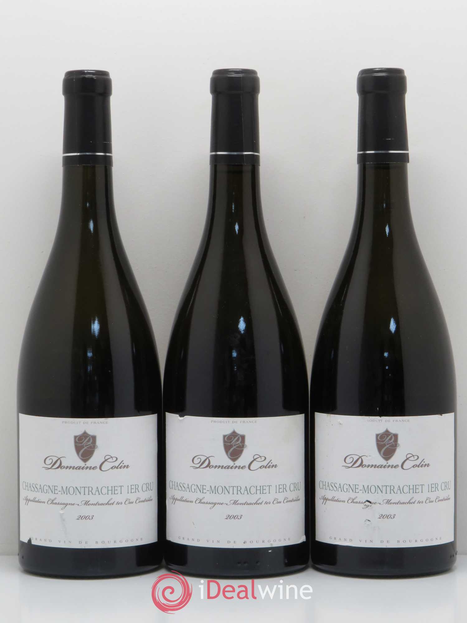 Chassagne-Montrachet 1er Cru Domaine Colin 2003 - Lot de 3 bouteilles - 0