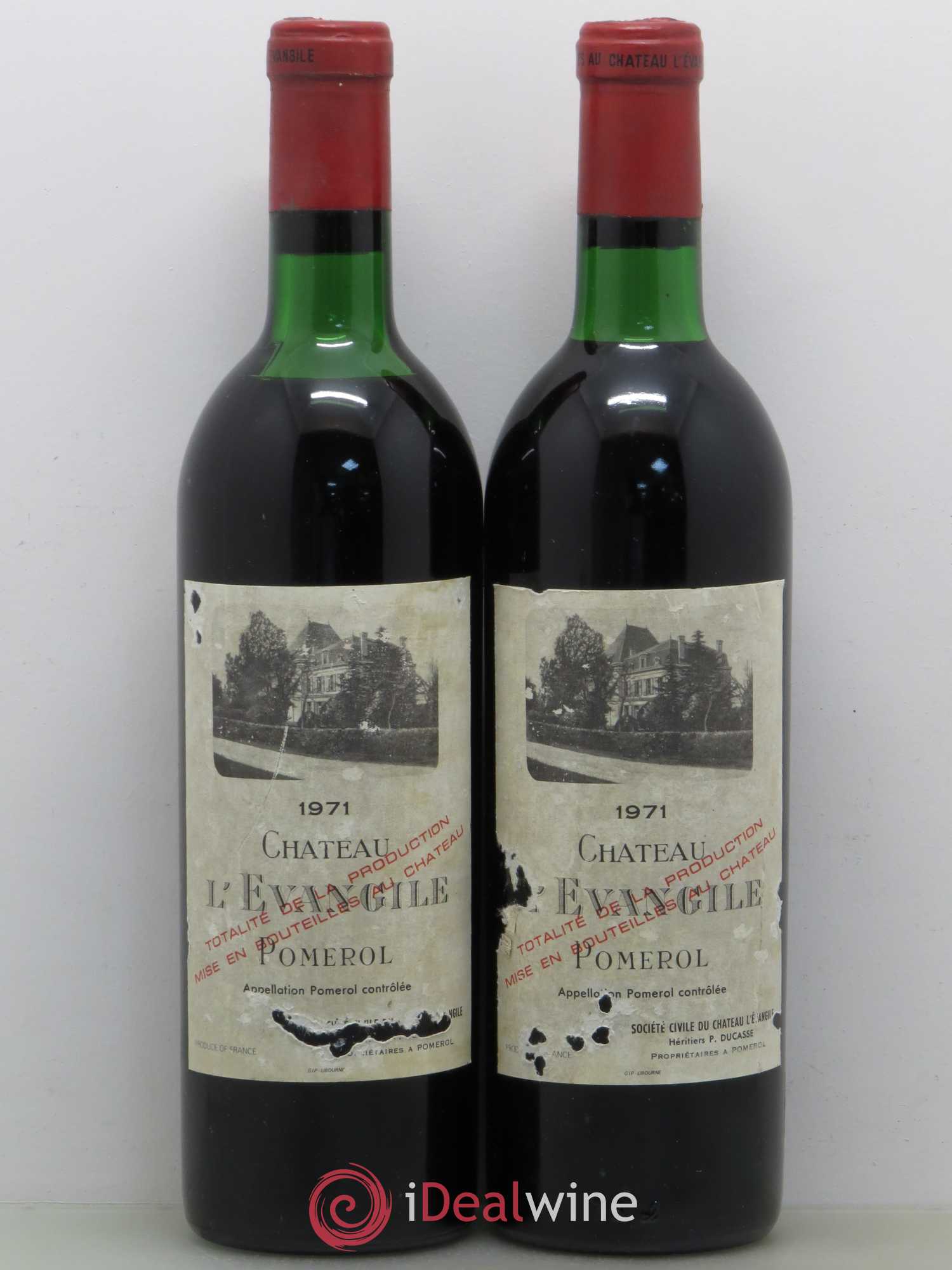 Château l' Évangile (sans prix de réserve) 1971 - Lot de 2 bouteilles - 0
