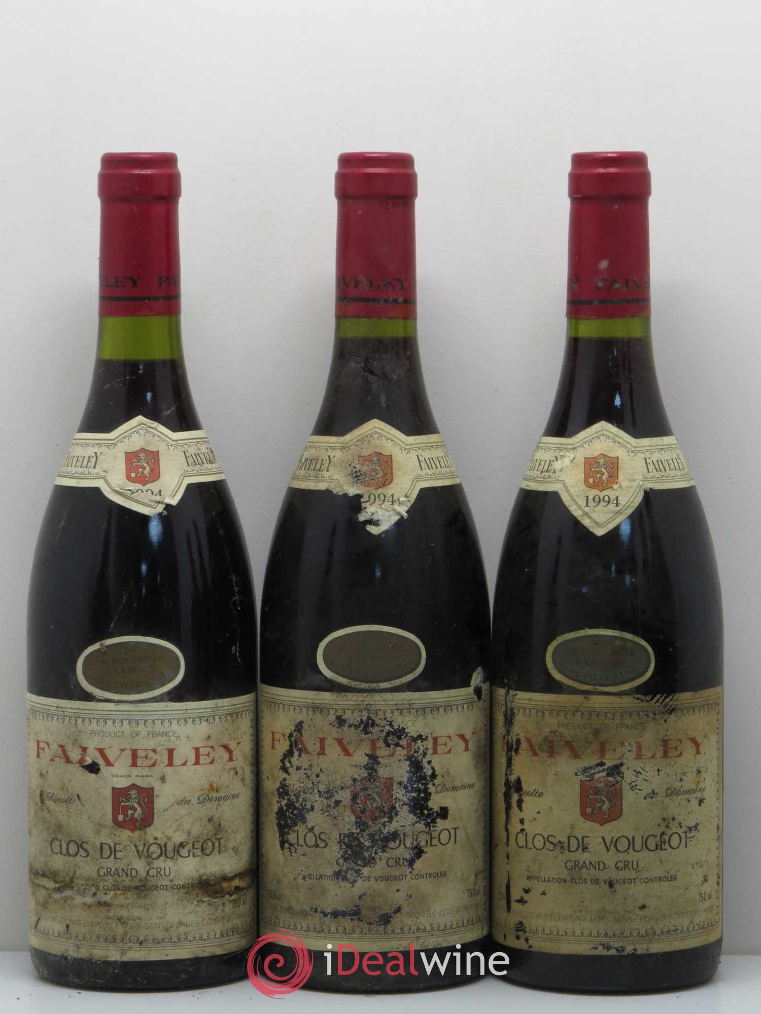 Clos de Vougeot Grand Cru Faiveley (sans prix de réserve) 1994 - Lot de 6 bouteilles - 1