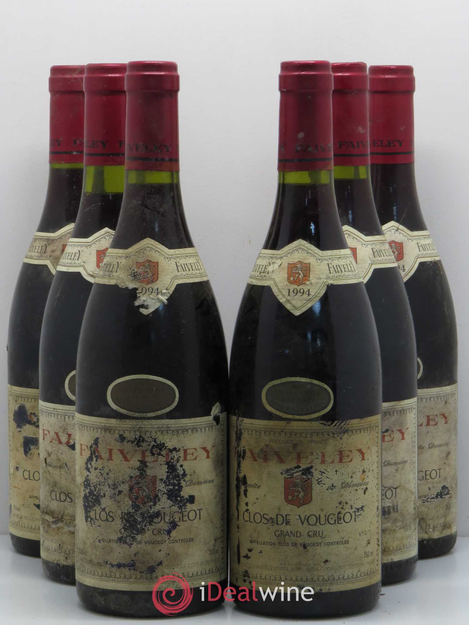 Clos de Vougeot Grand Cru Faiveley (sans prix de réserve) 1994 - Lot de 6 bouteilles - 0