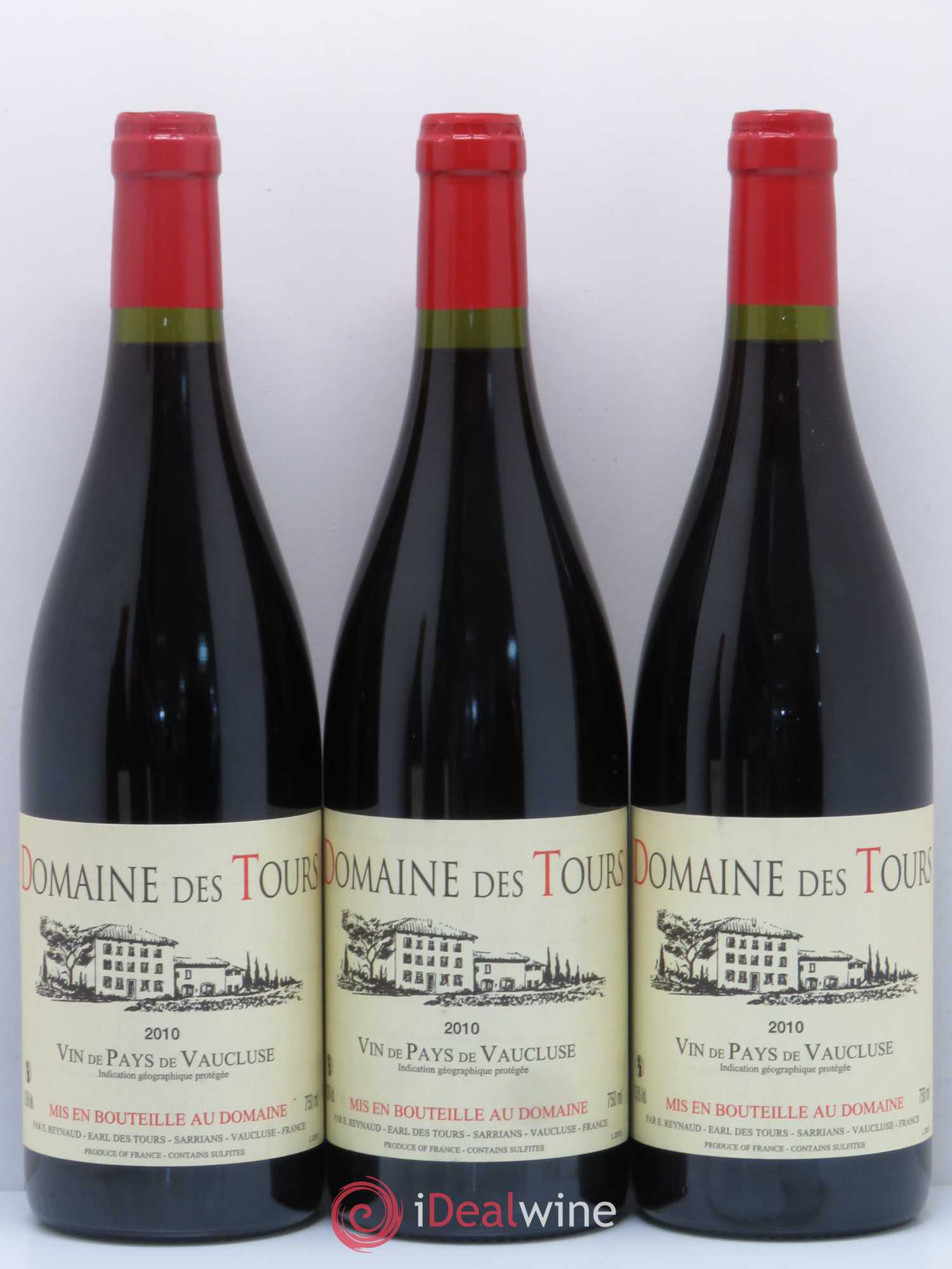 IGP Vaucluse (Vin de Pays de Vaucluse) Domaine des Tours Emmanuel Reynaud  (sans prix de réserve) 2010 - Lot de 6 bouteilles - 1