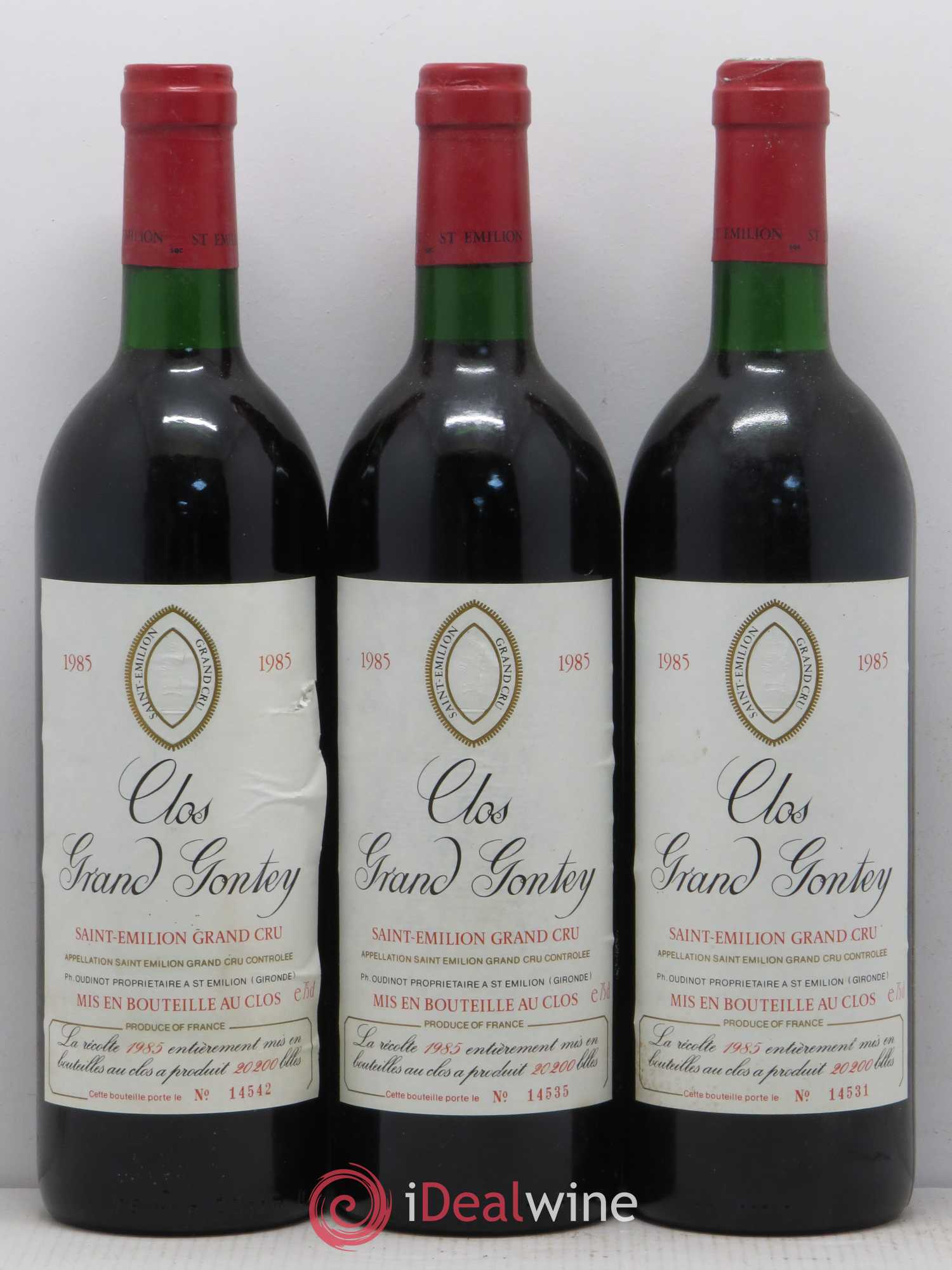 Saint-Émilion Grand Cru Clos Grand Gontey (sans prix de réserve) 1985 - Posten von 12 Flaschen - 2