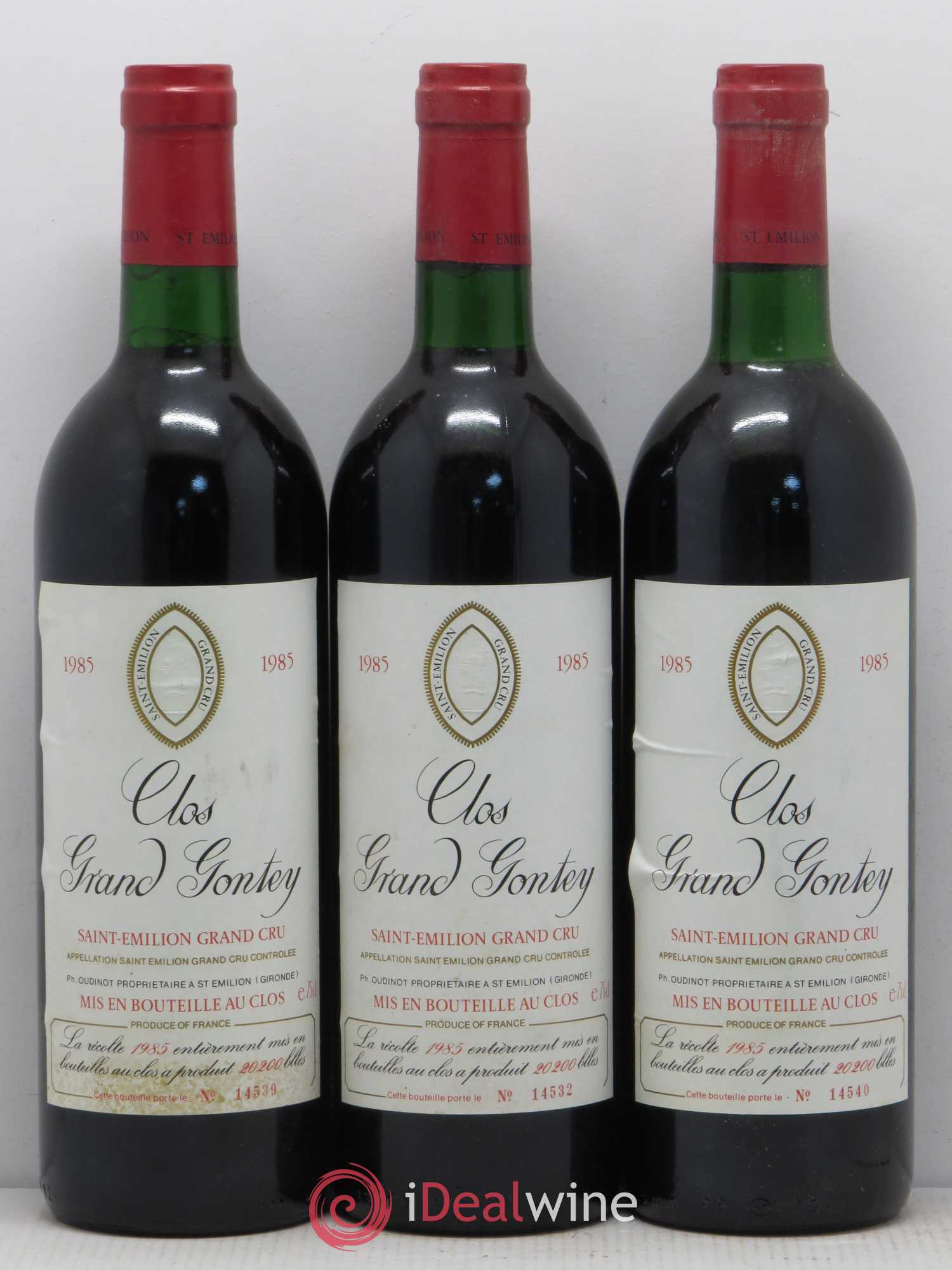 Saint-Émilion Grand Cru Clos Grand Gontey (sans prix de réserve) 1985 - Posten von 12 Flaschen - 3
