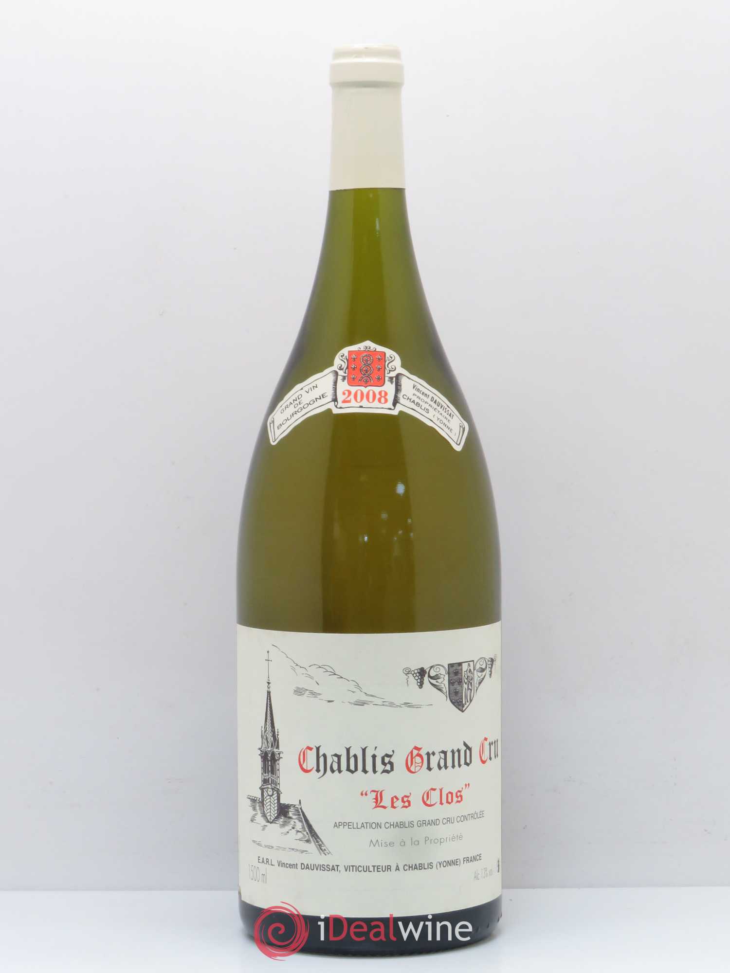 Chablis Grand Cru Les Clos Vincent Dauvissat (Domaine) (sans prix de réserve) 2008 - Lot de 1 magnum - 0