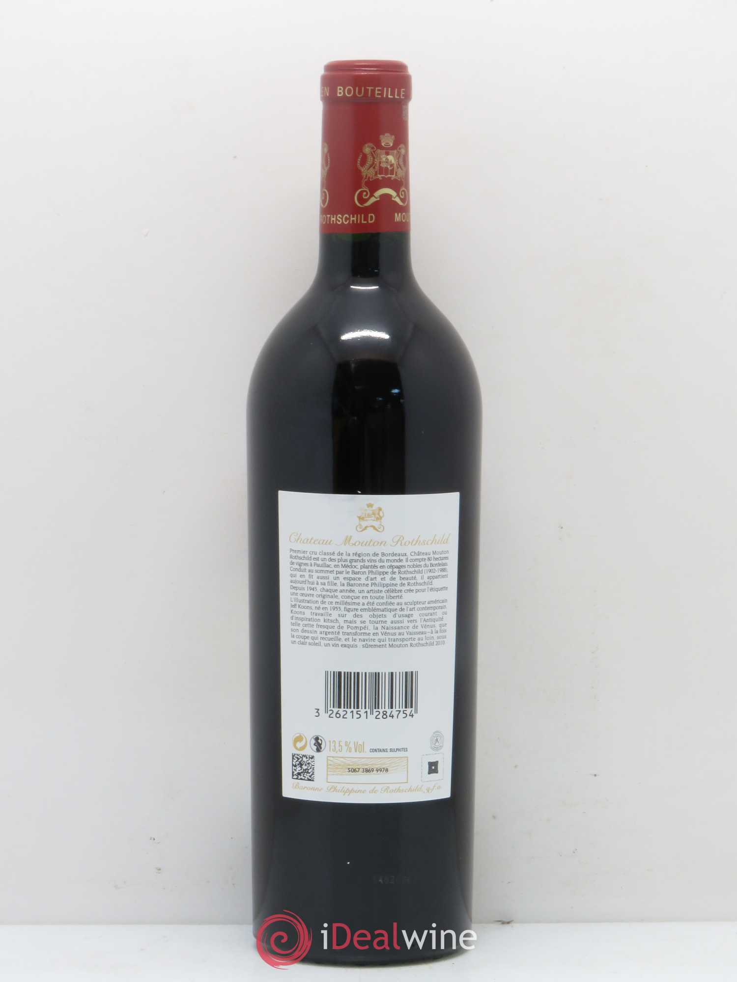 Château Mouton Rothschild 1er Grand Cru Classé (sans prix de réserve) 2010 - Lot de 1 bouteille - 1