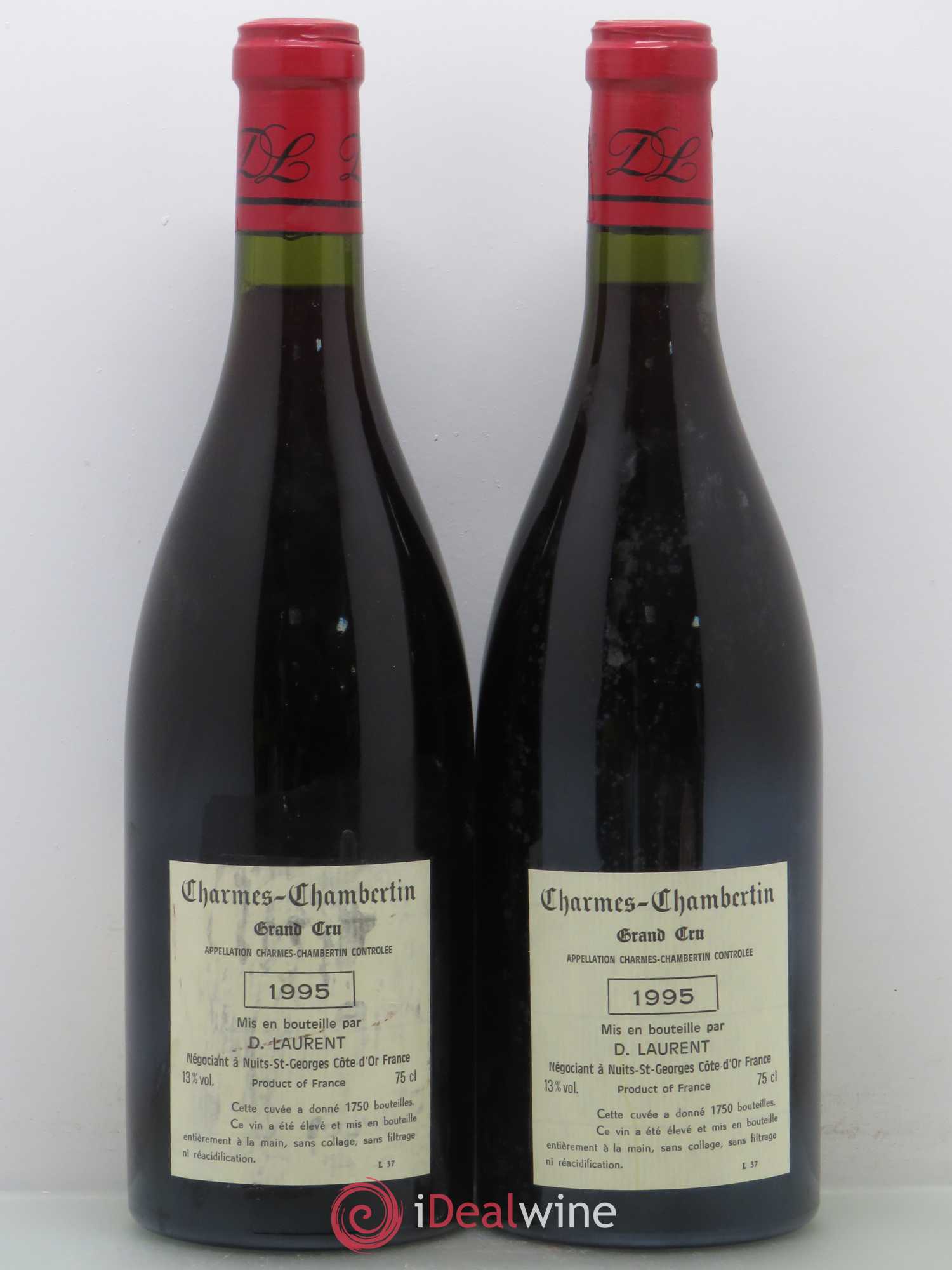 Charmes-Chambertin Grand Cru Dominique Laurent Cuvée Spéciale (sans prix de réserve) 1995 - Posten von 2 Flaschen - 1