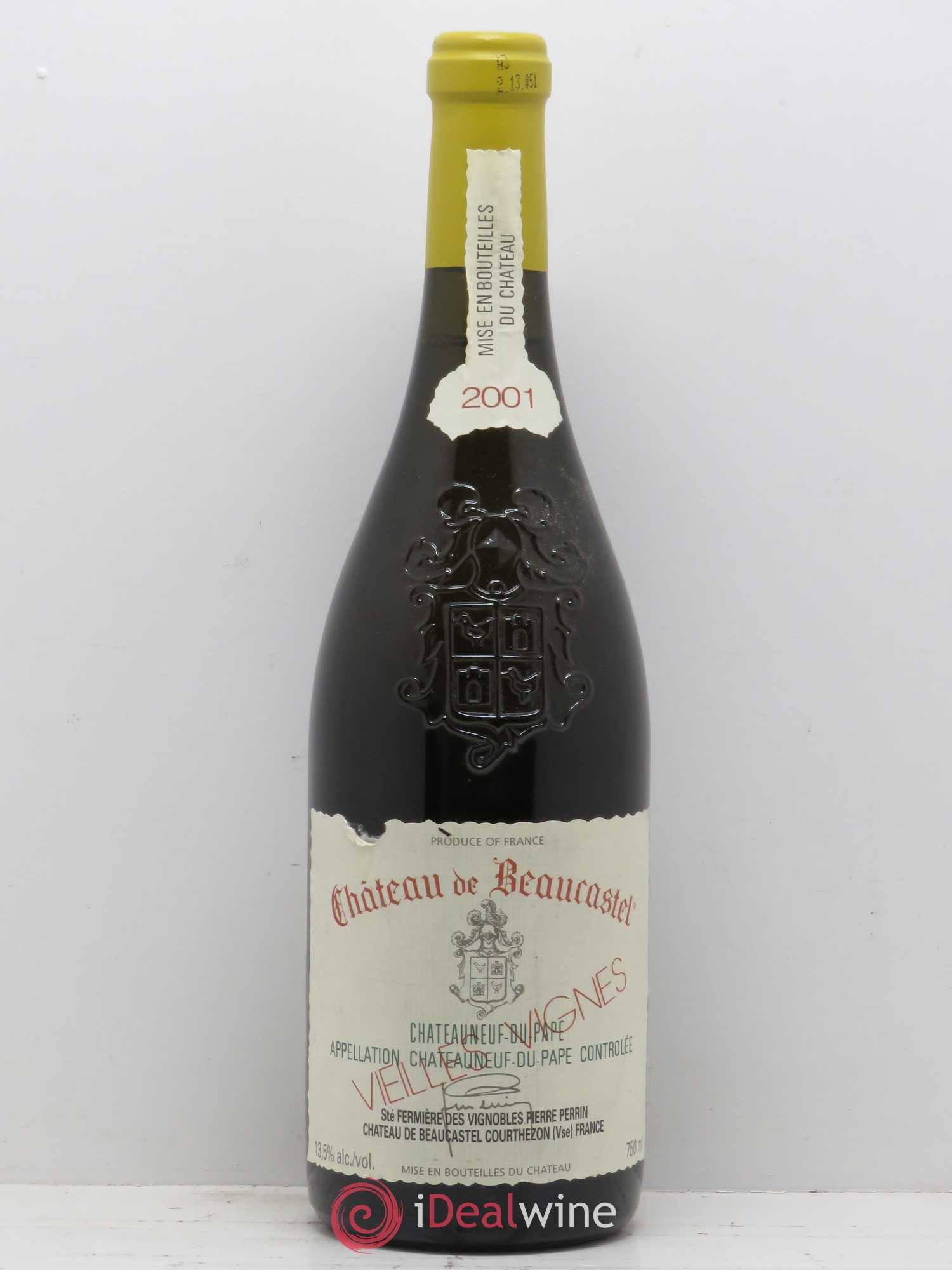 Châteauneuf-du-Pape Château de Beaucastel Vieilles vignes Roussanne Famille Perrin (sans prix de réserve) 2001 - Lot de 1 bouteille - 0