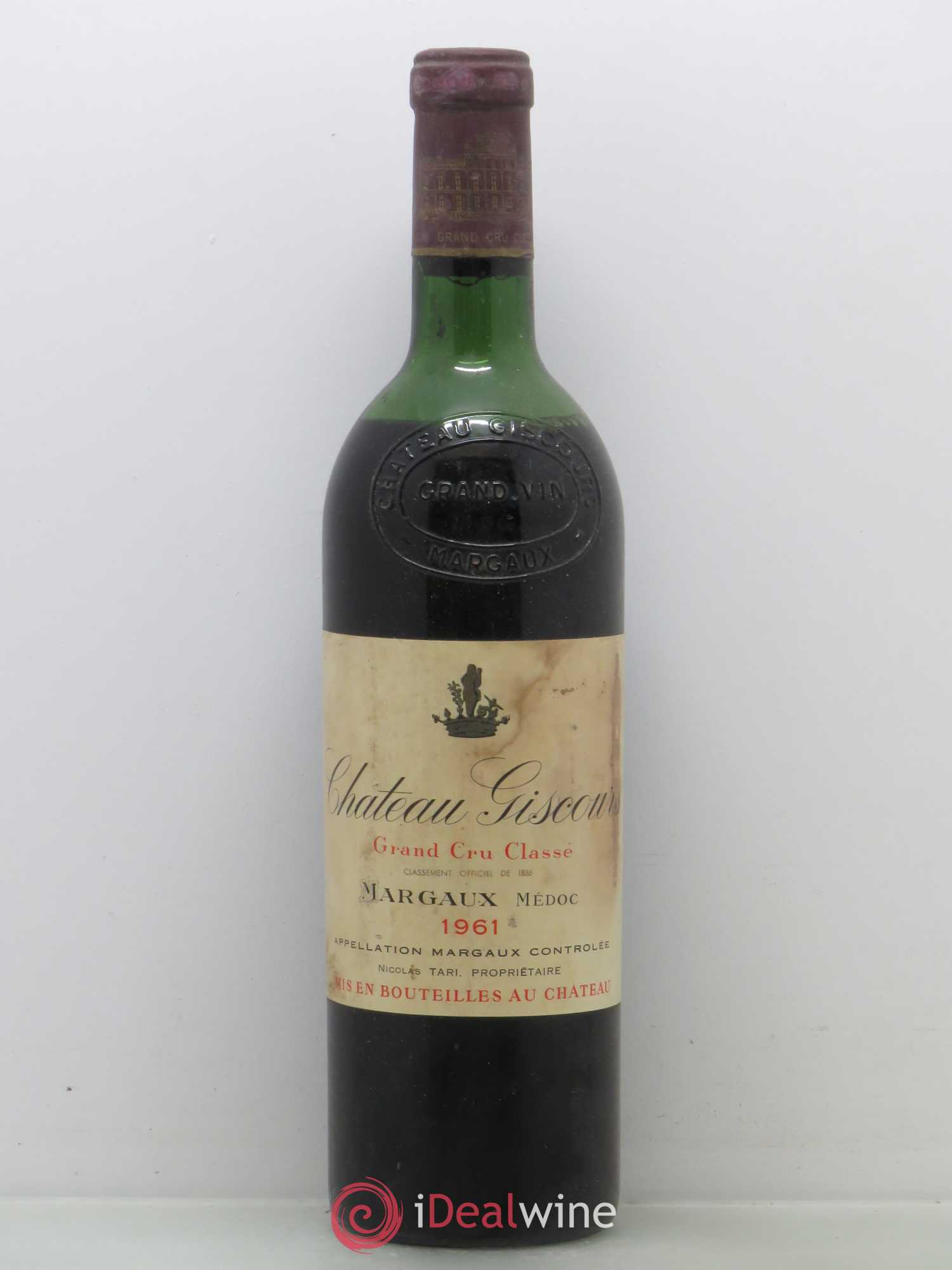Château Giscours 3ème Grand Cru Classé (sans prix de réserve) 1961 - Lot de 1 bouteille - 0