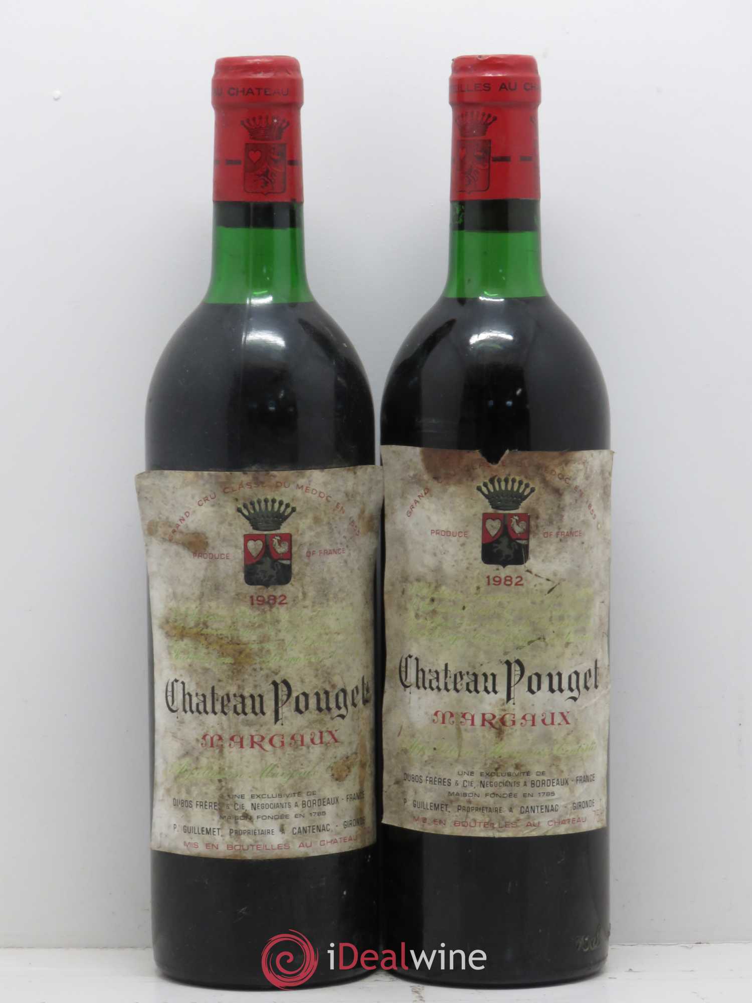 Château Pouget 4ème Grand Cru Classé (sans prix de réserve) 1982 - Lot de 2 bouteilles - 0