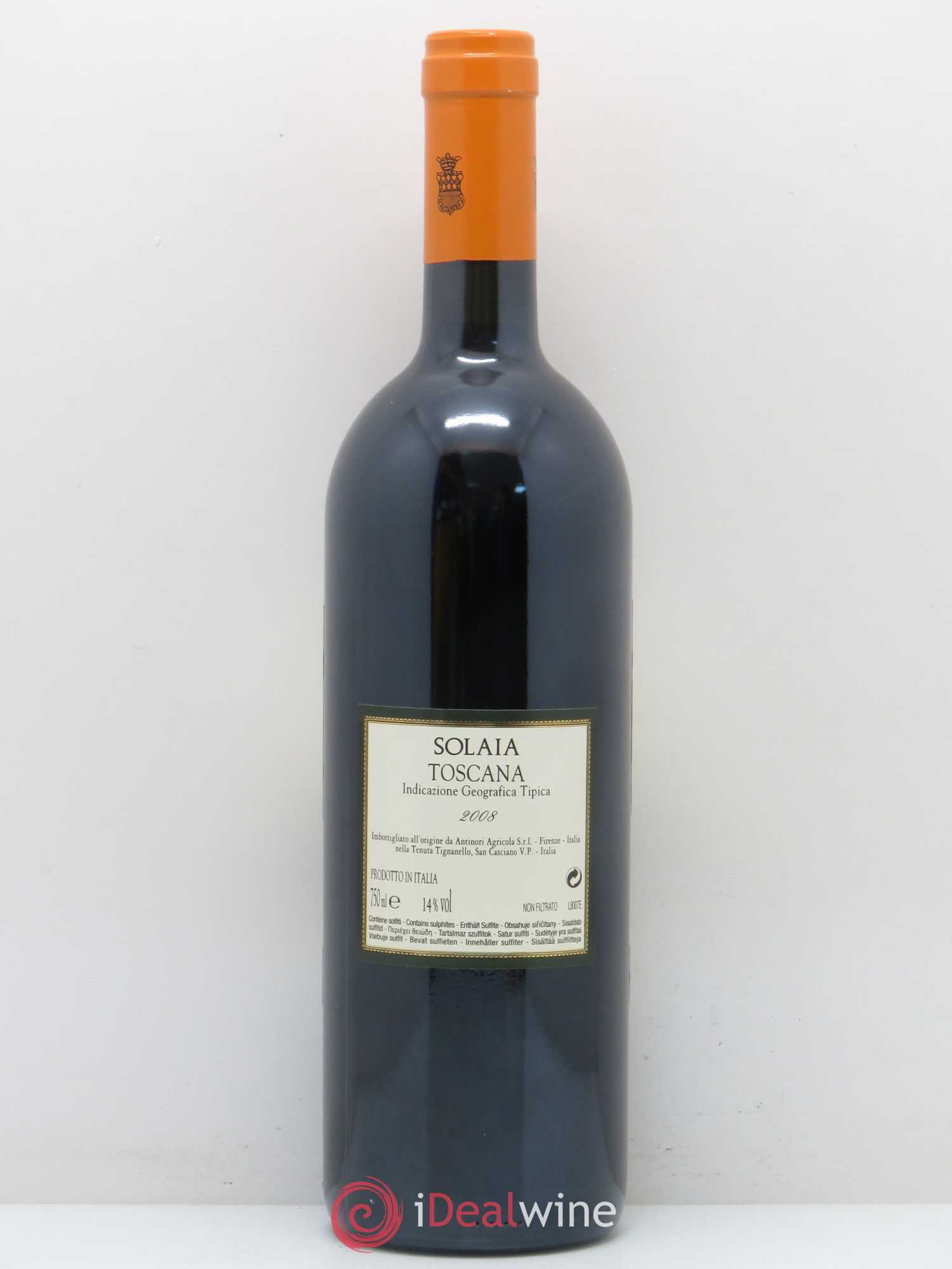 Toscana IGT Solaia Tenuta Tignanello - Marchesi Antinori (sans prix de réserve) 2008 - Lot de 1 bouteille - 1