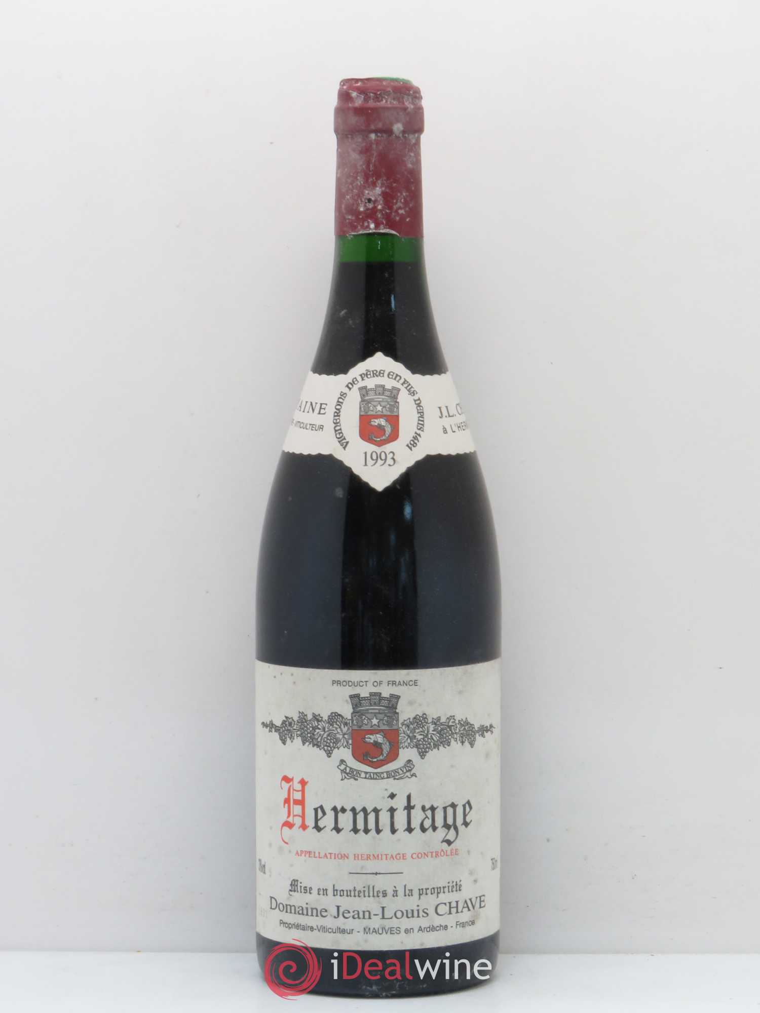 Hermitage Jean-Louis Chave (sans prix de réserve) 1993 - Lot de 1 bouteille - 0
