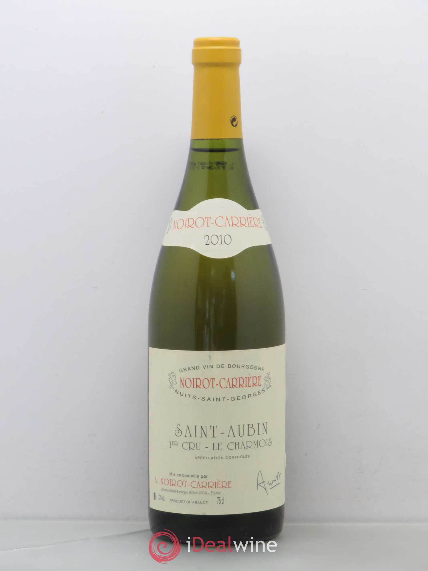 Saint-Aubin 1er Cru Le Charmois Noirot-Carrière (sans prix de réserve) 2010 - Posten von 1 Flasche - 0