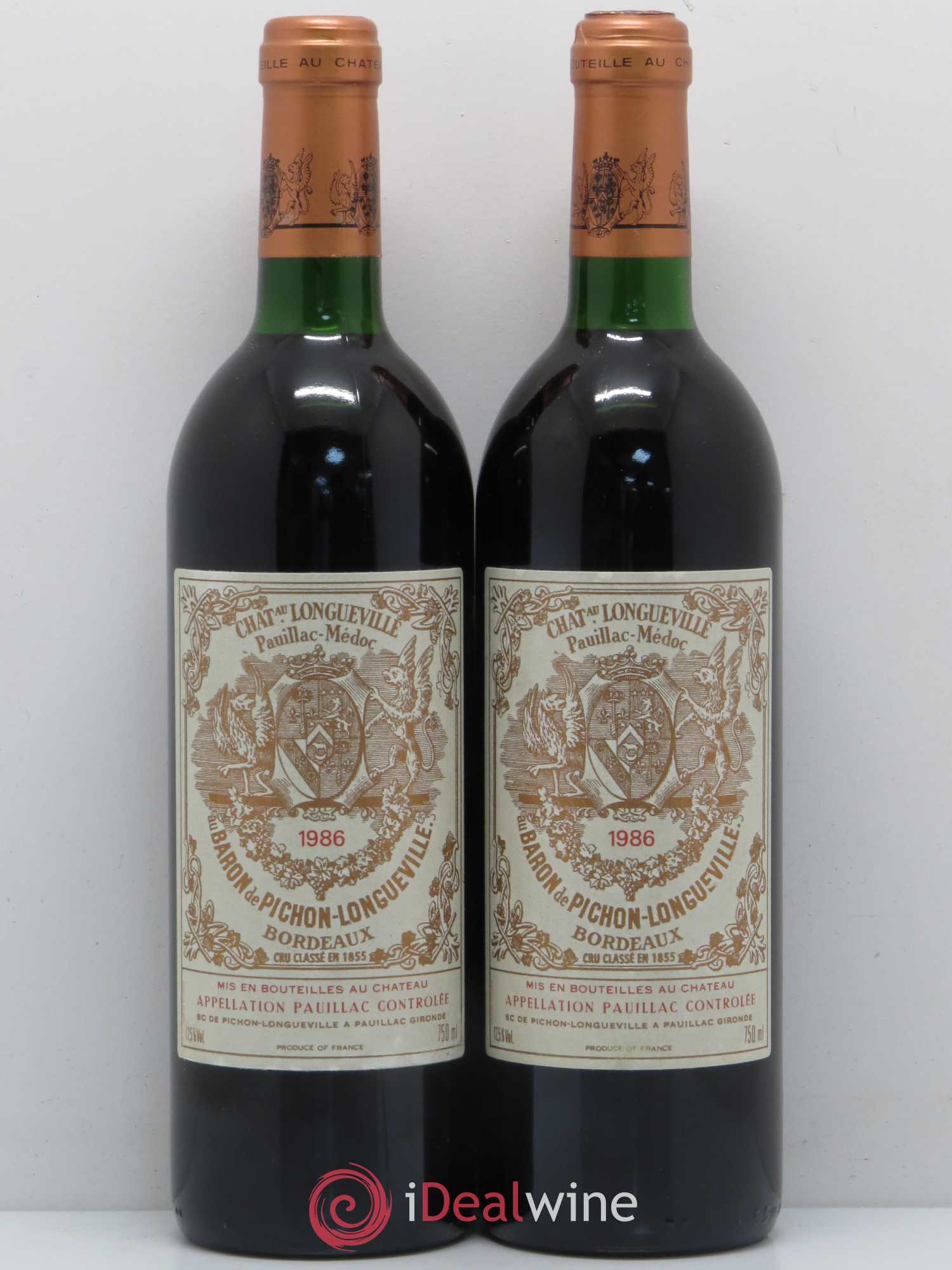 Pichon Longueville Baron 2ème Grand Cru Classé  (sans prix de réserve) 1986 - Lot de 5 bouteilles - 2