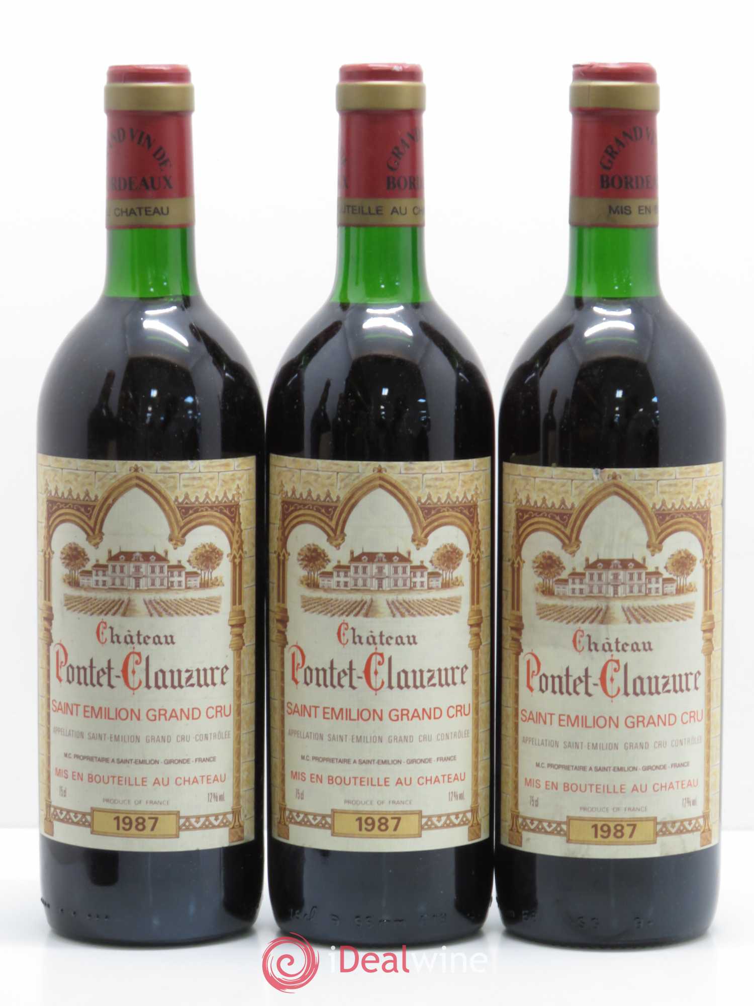 Château Pontet Clauzure (sans prix de réserve) 1987 - Lot de 6 bouteilles - 1